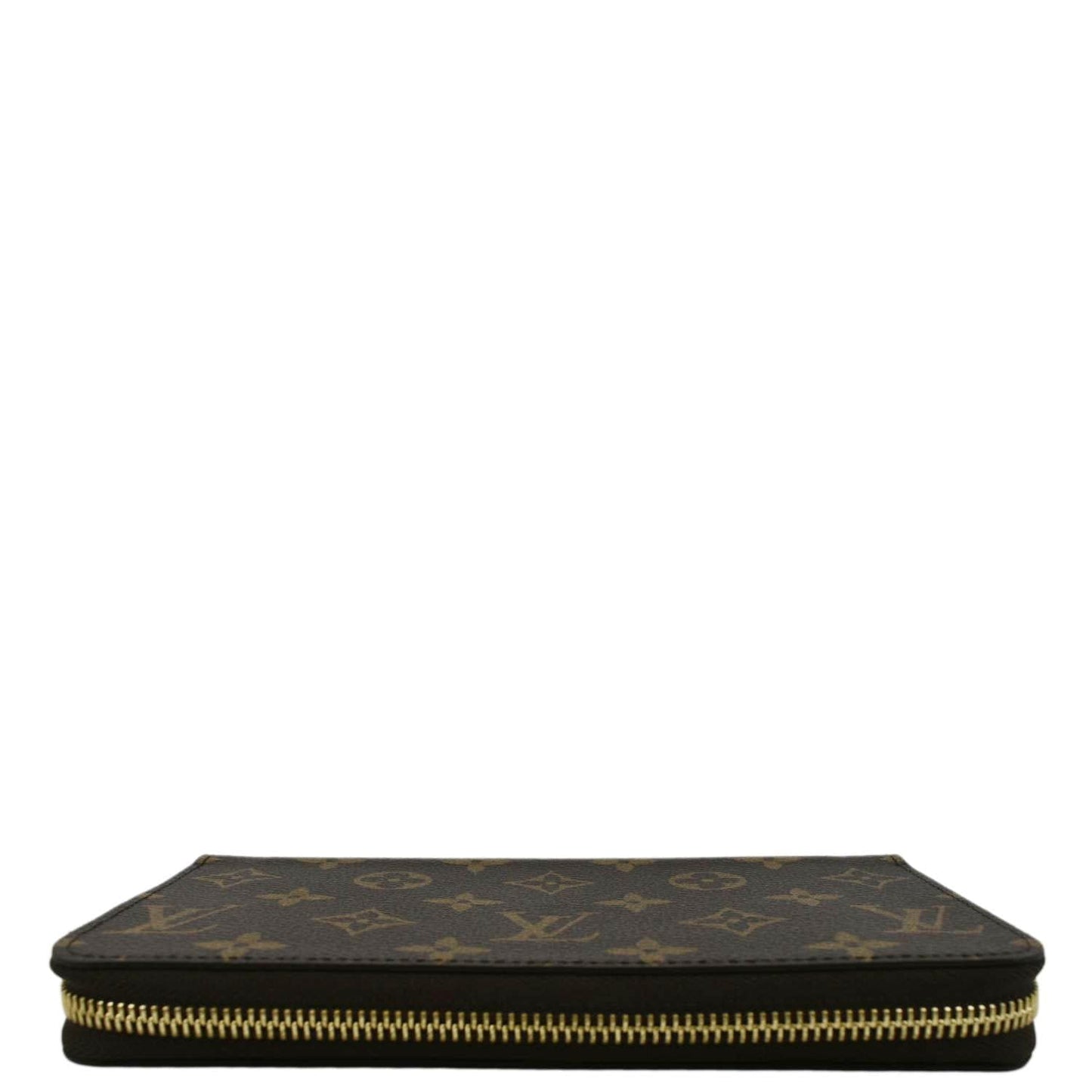 LOUIS VUITTON Zip Around Monogram Canvas Wallet Brown