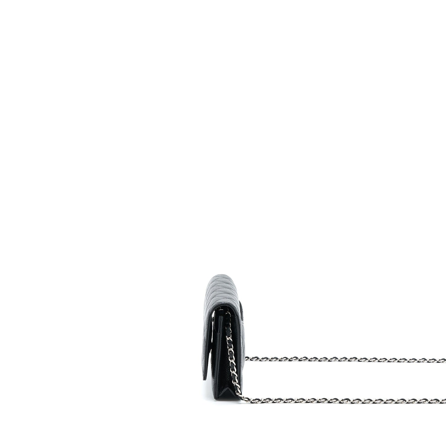 Chanel Classic Wallet On Chain Caviar Black SHW (Microchip)