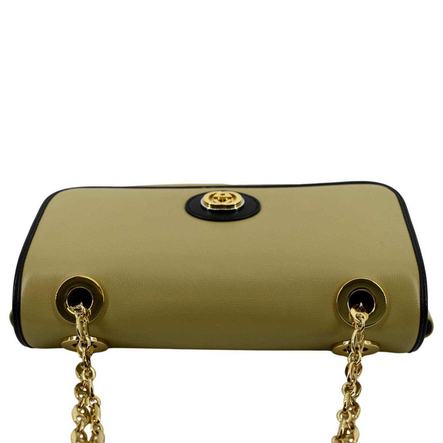 GUCCI Linea Marina Small Leather Chain Shoulder Bag Beige 576421