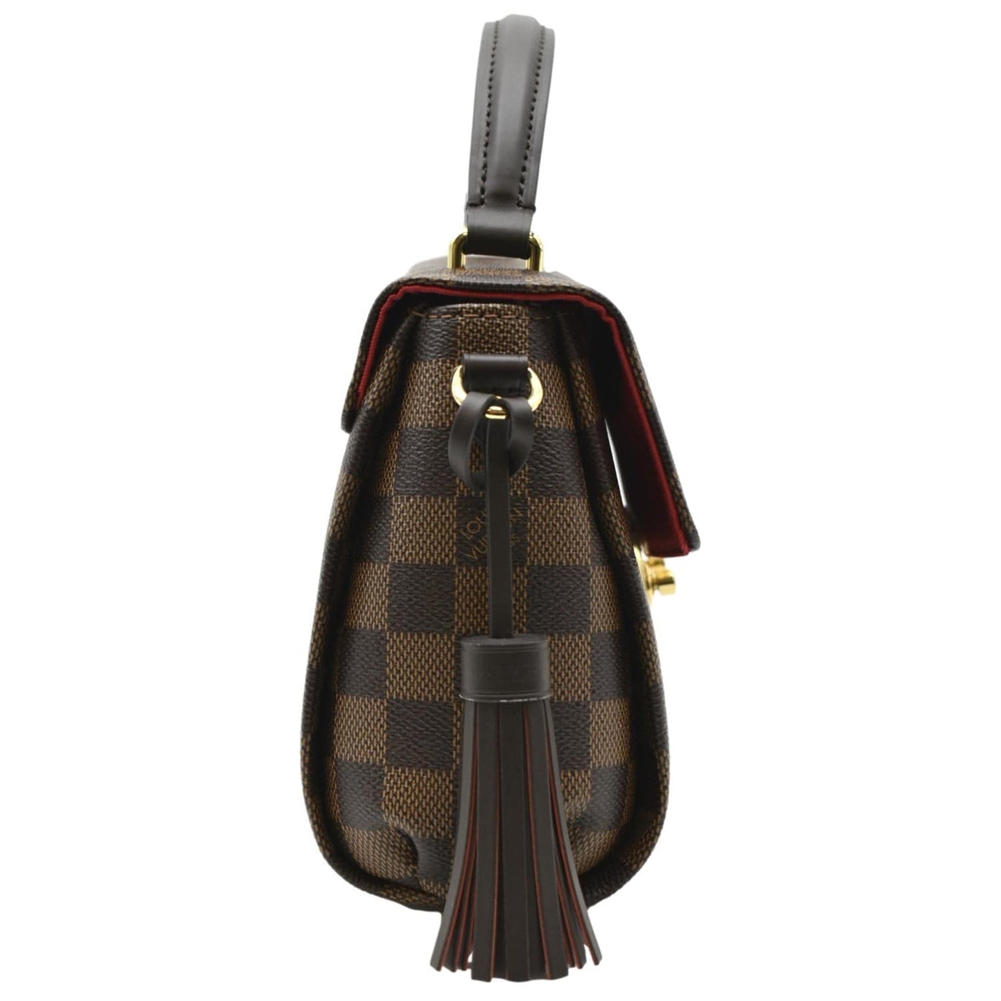 LOUIS VUITTON Croisette Damier Ebene Crossbody Bag Brown