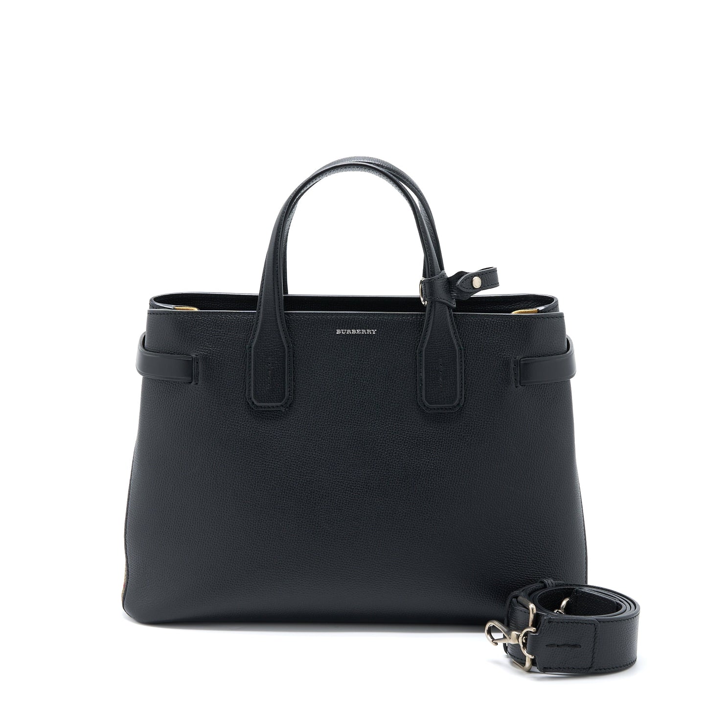 Burberry The Medium Banner Purse Calfskin Black/Multicolour
