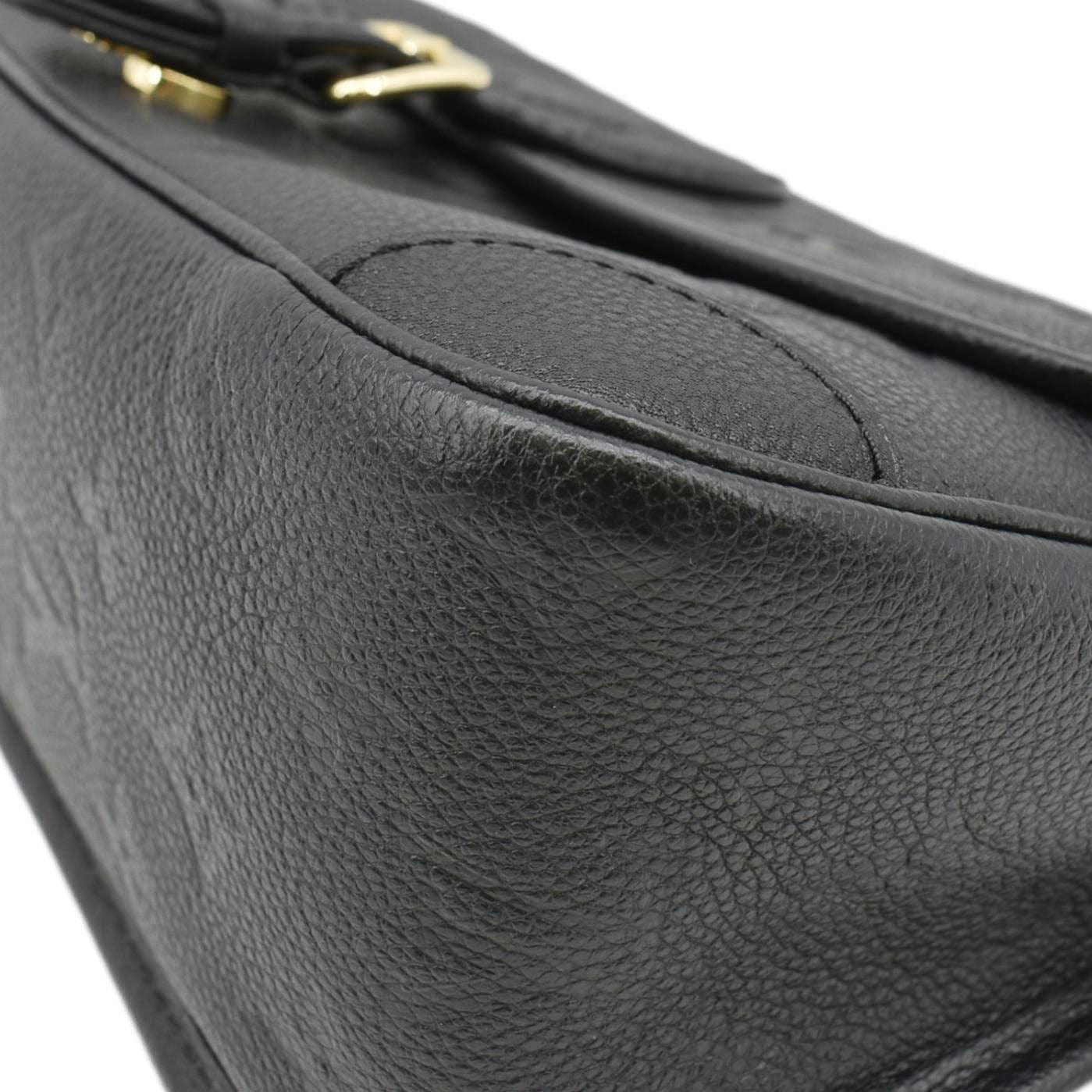 LOUIS VUITTON Diane Monogram Empreinte Leather Crossbody Bag Black