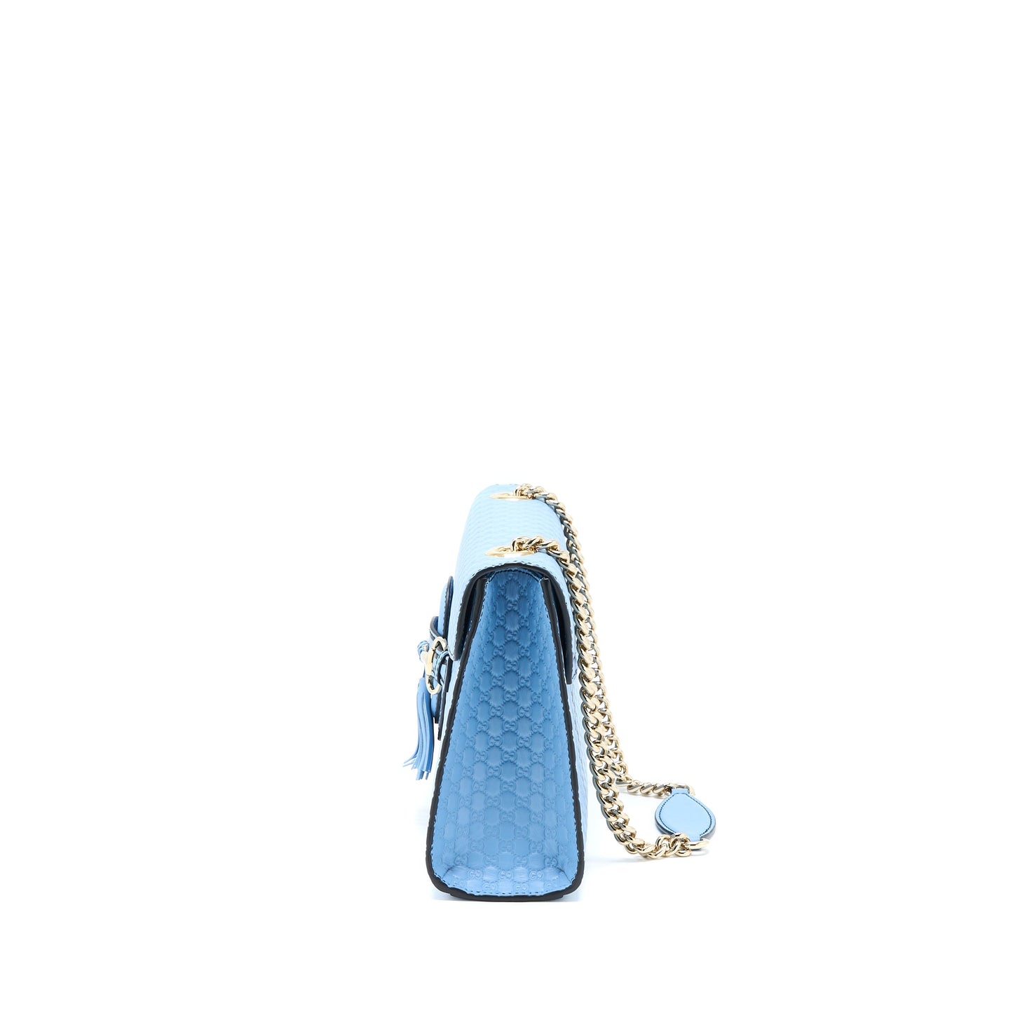 Gucci Emily Chain Mini Purse Calfskin Light Blue