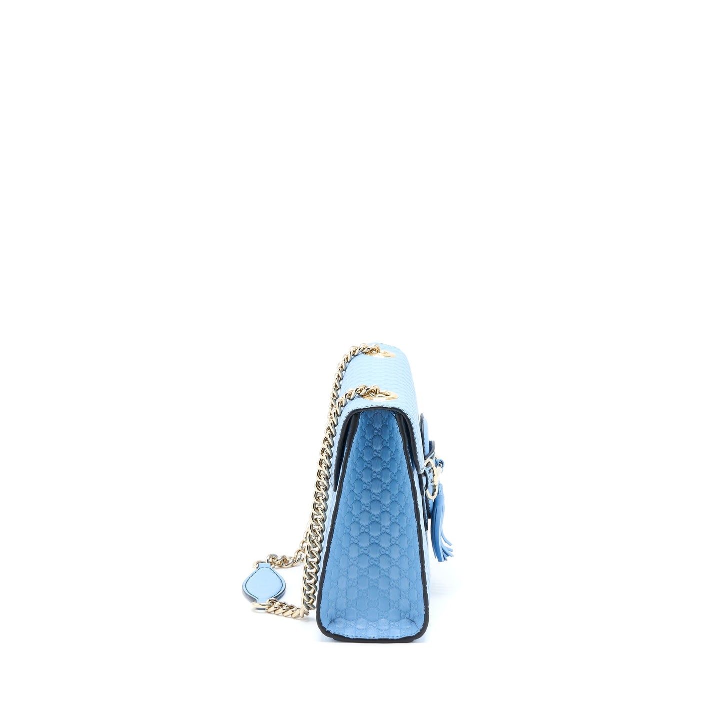 Gucci Emily Chain Mini Purse Calfskin Light Blue