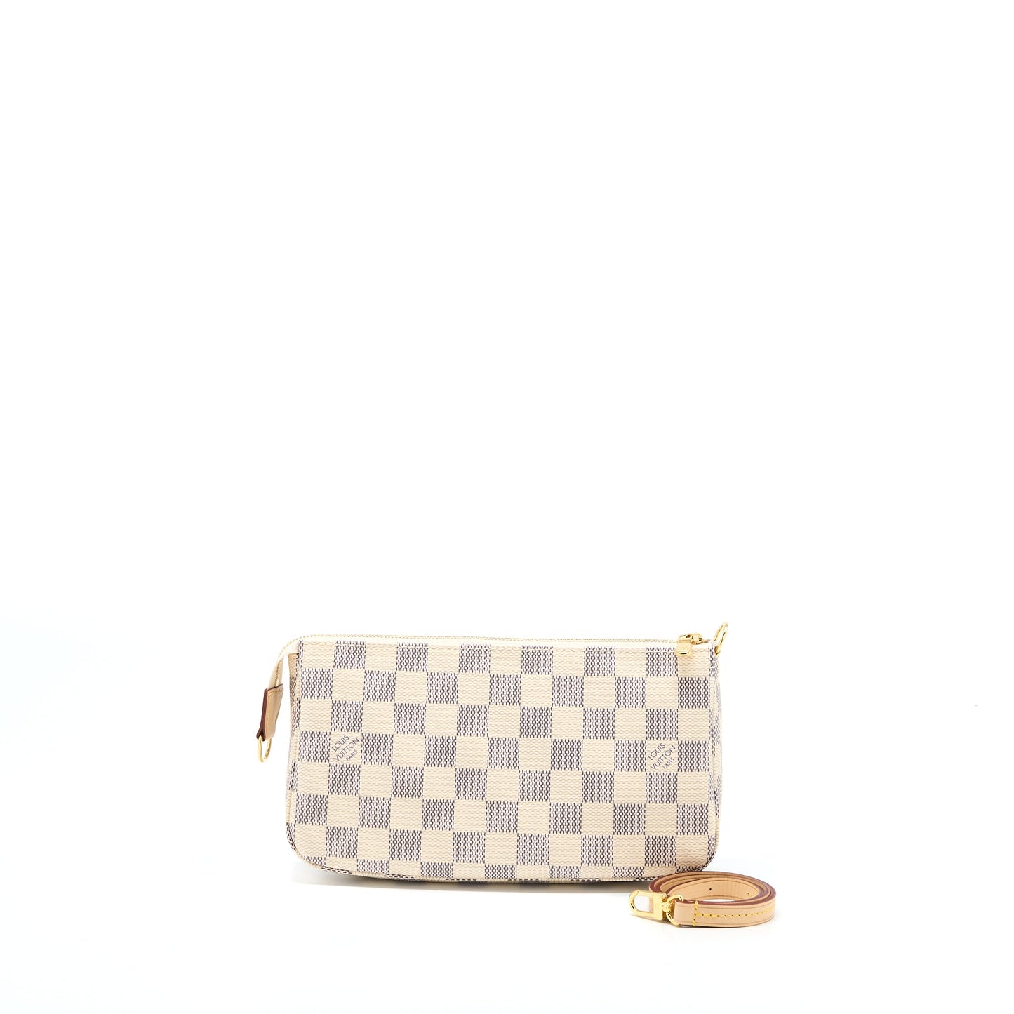 Louis Vuitton Pochette Accessories Damier Azur Canvas (New Version)