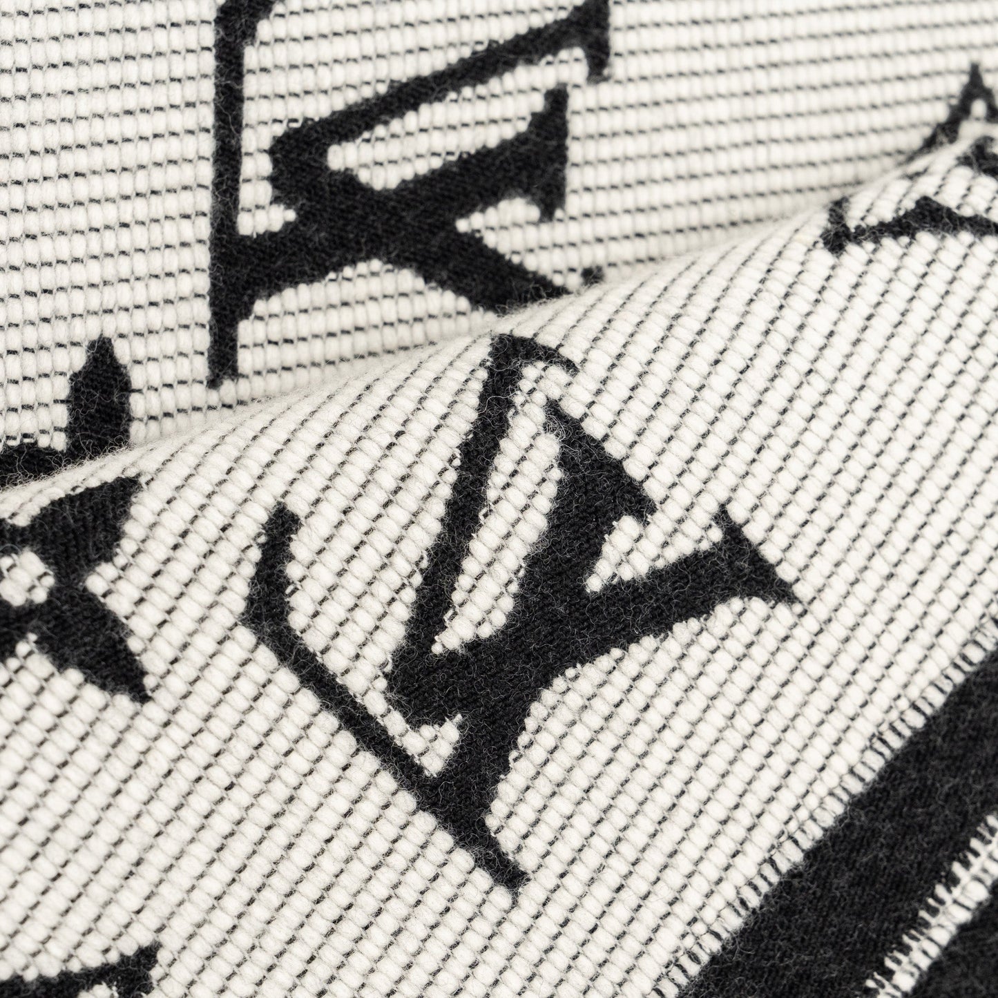 Louis Vuitton Giant Monogram Scarf Cashmere/Wool Black/White