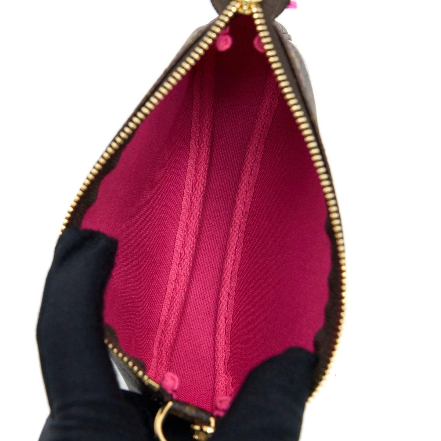 Louis Vuitton Mini Pochette Accesscories Monogram Canvas/Hot Pink