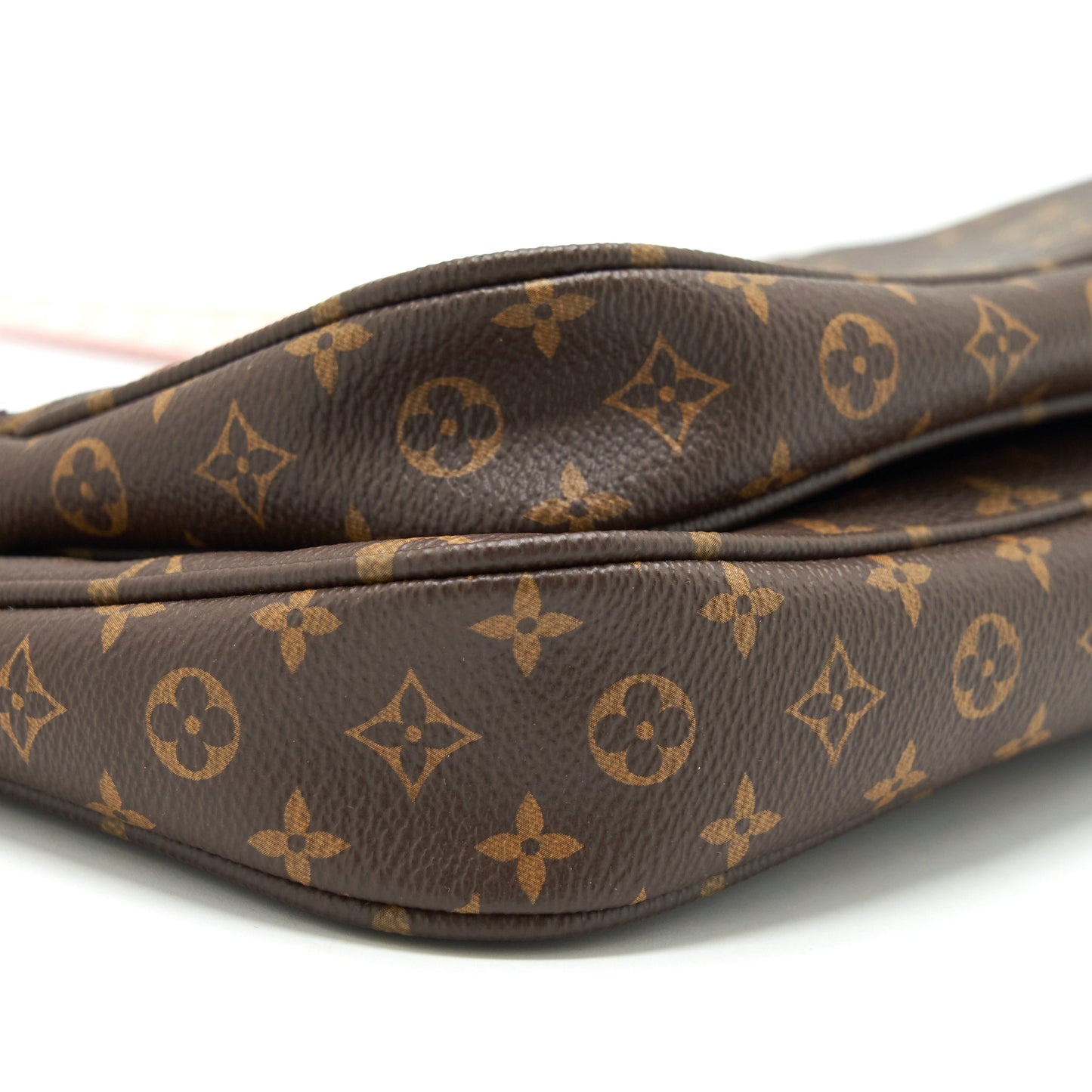 Louis Vuitton Multi Pochette Accessories Monogram Canvas With Rose Clair Strap