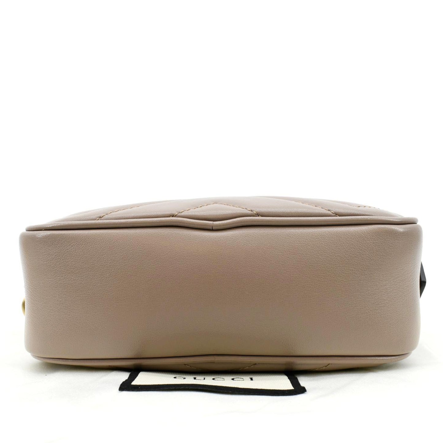 GUCCI GG Marmont Matelasse Mini Leather Crossbody Bag Beige 448065