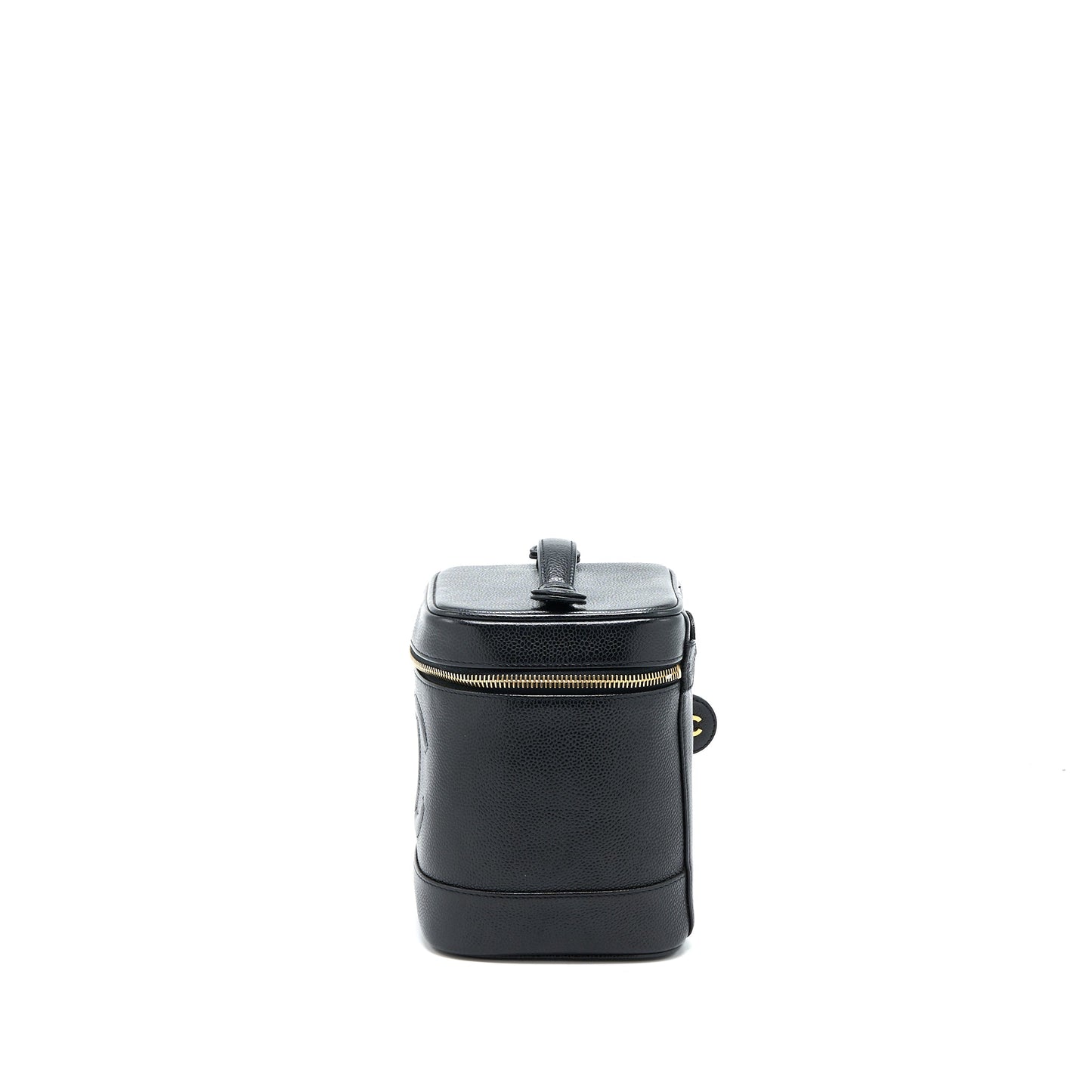 Chanel Vintage Vanity Case with Chain Caviar Black GHW