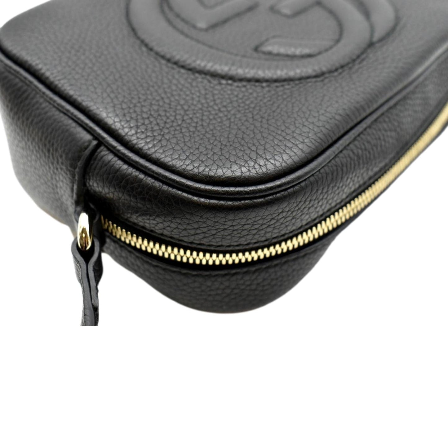 GUCCI  Soho Disco Leather Crossbody Bag Black 308364