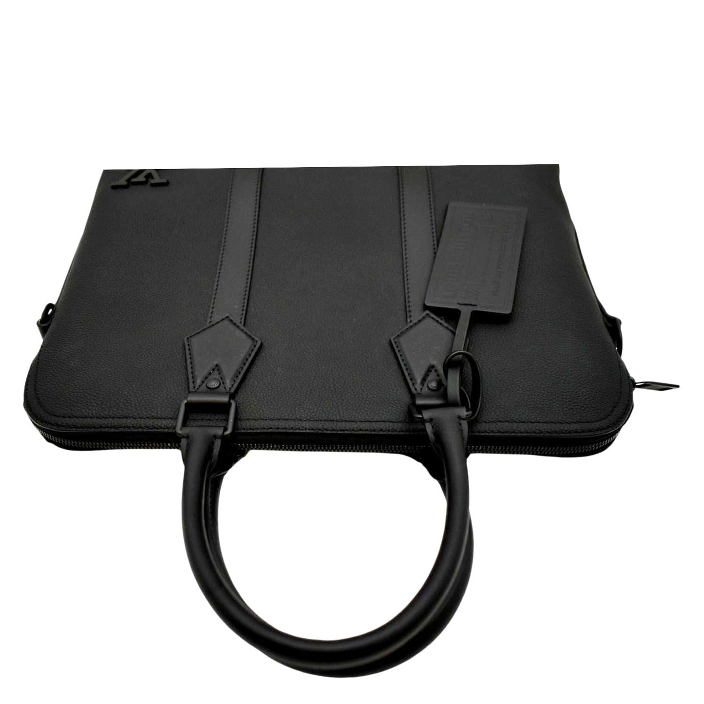 LOUIS VUITTON Takeoff Aerogram Grained Calf Leather Briefcase Black