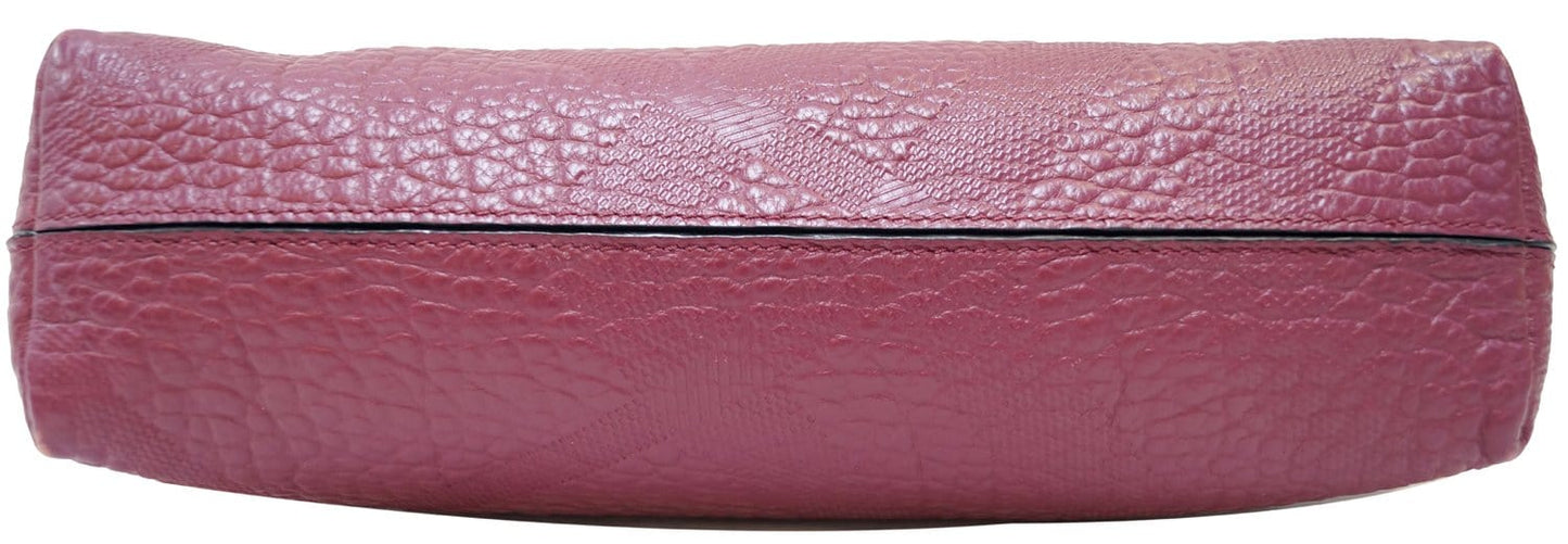 BURBERRY Embossed Leather Chichester Crossbody Bag