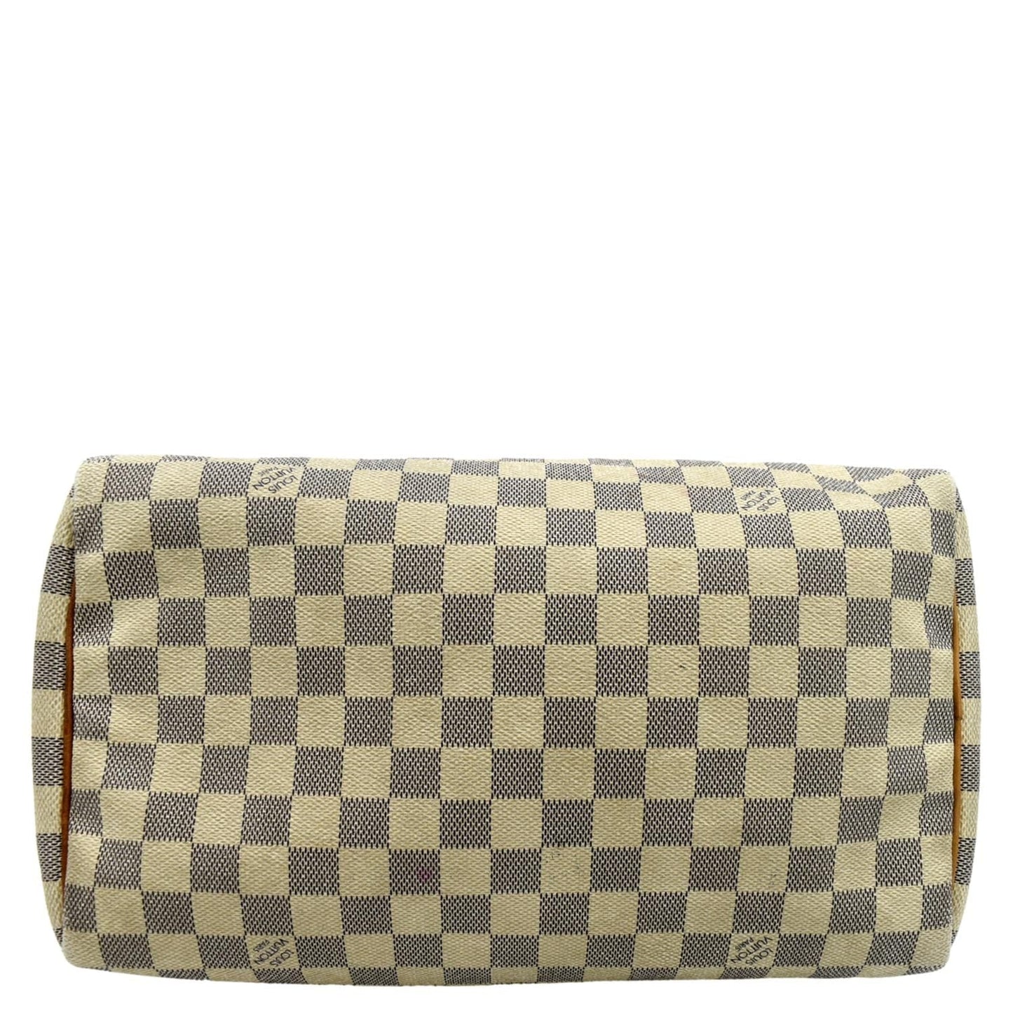 LOUIS VUITTON Speedy 30 Damier Azur Satchel Bag White