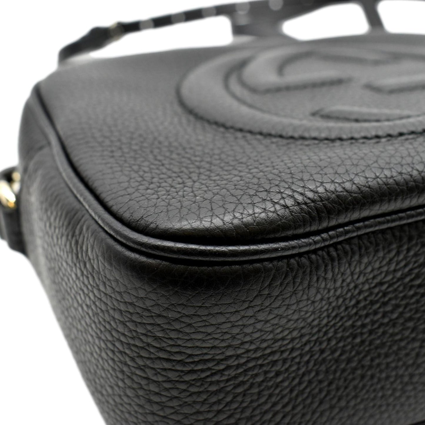 GUCCI  Soho Disco Leather Crossbody Bag Black 308364