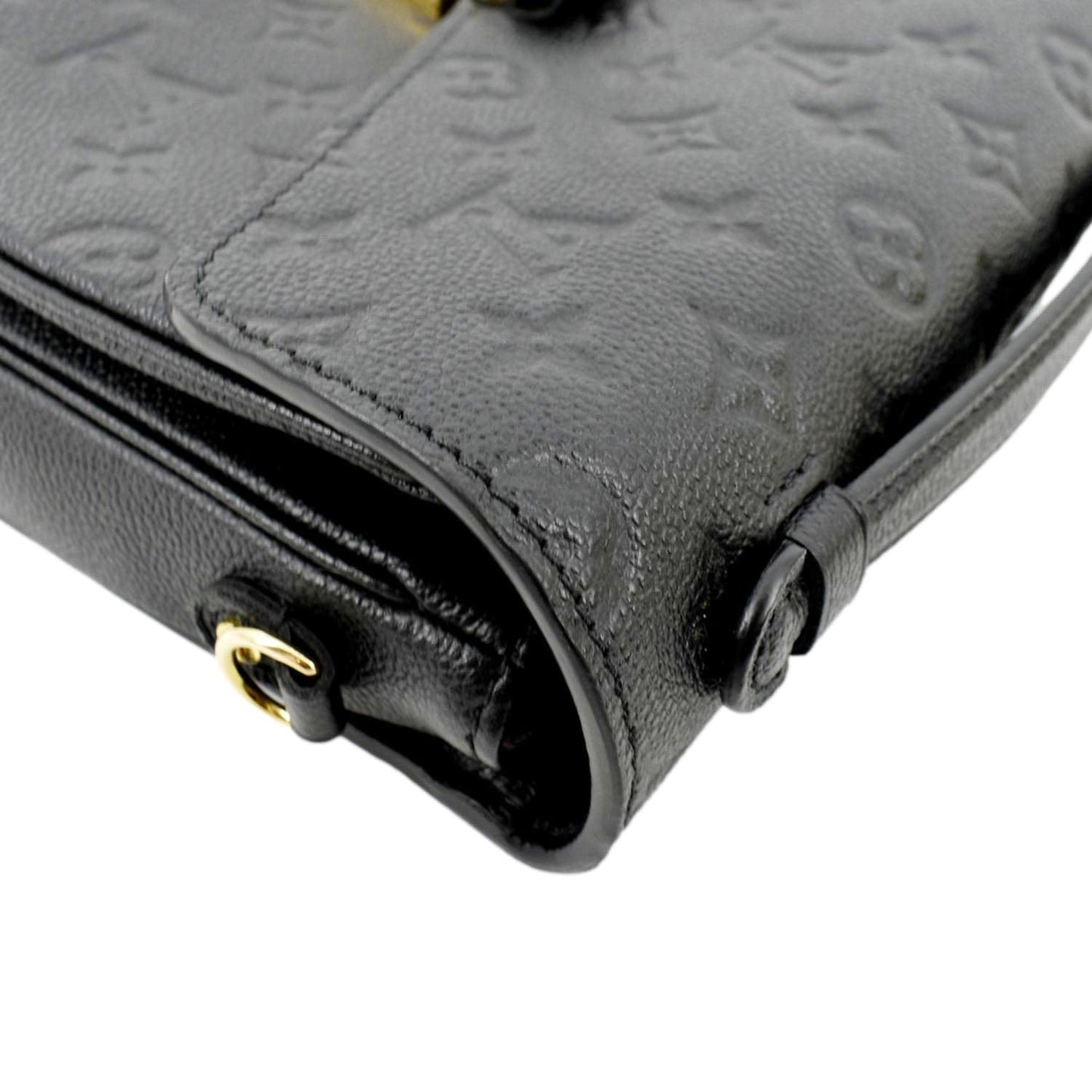 LOUIS VUITTON Metis Pochette Empreinte Leather Crossbody Bag Black