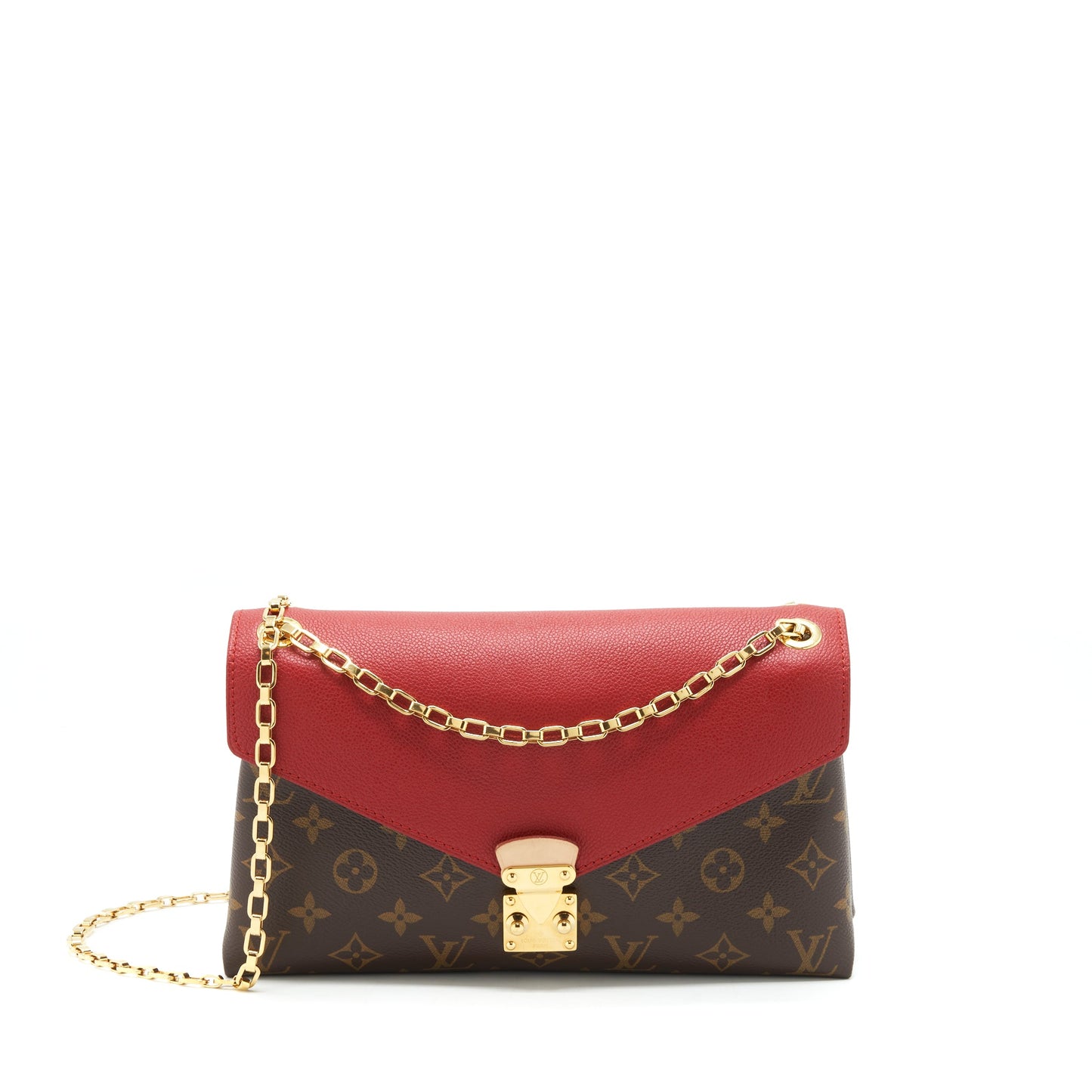 Louis Vuitton Pallas Chain Purse Cerise Monogram Canvas/Leather