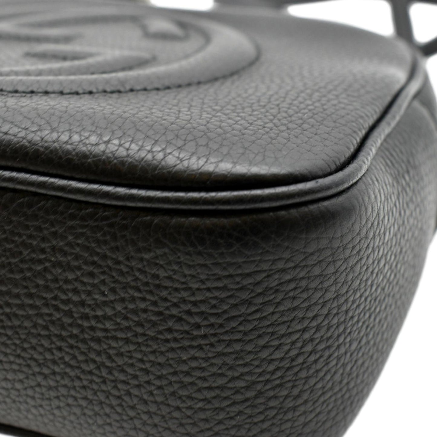 GUCCI  Soho Disco Leather Crossbody Bag Black 308364