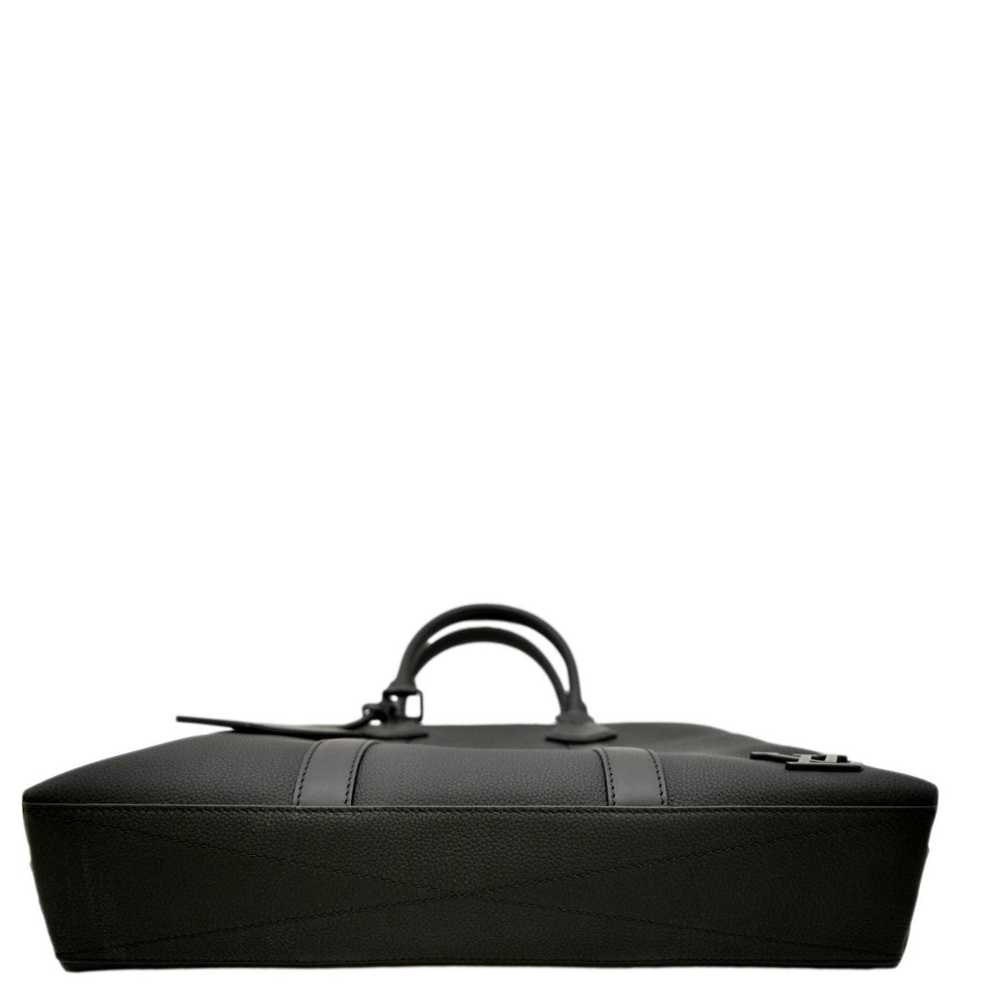 LOUIS VUITTON Takeoff Aerogram Grained Calf Leather Briefcase Black