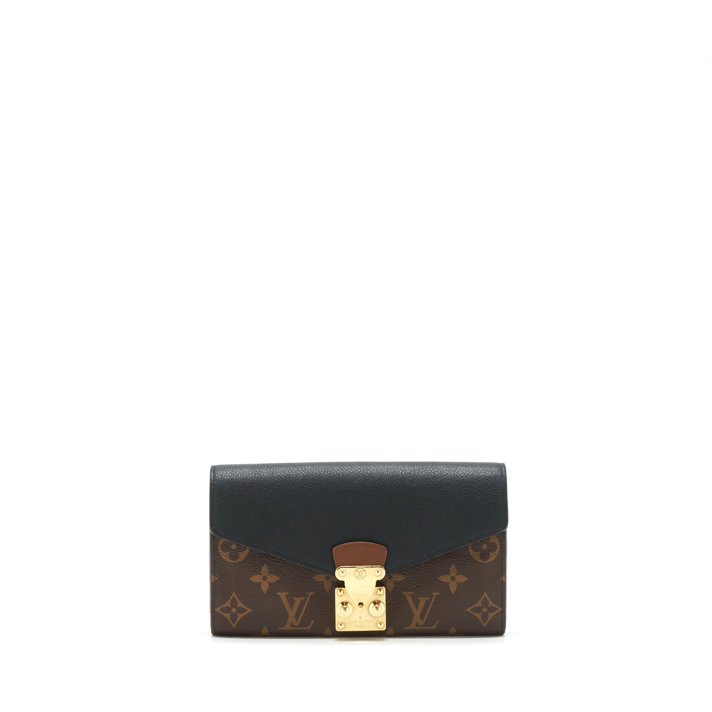 Louis Vuitton Long Wallet Black/Monogram Canvas