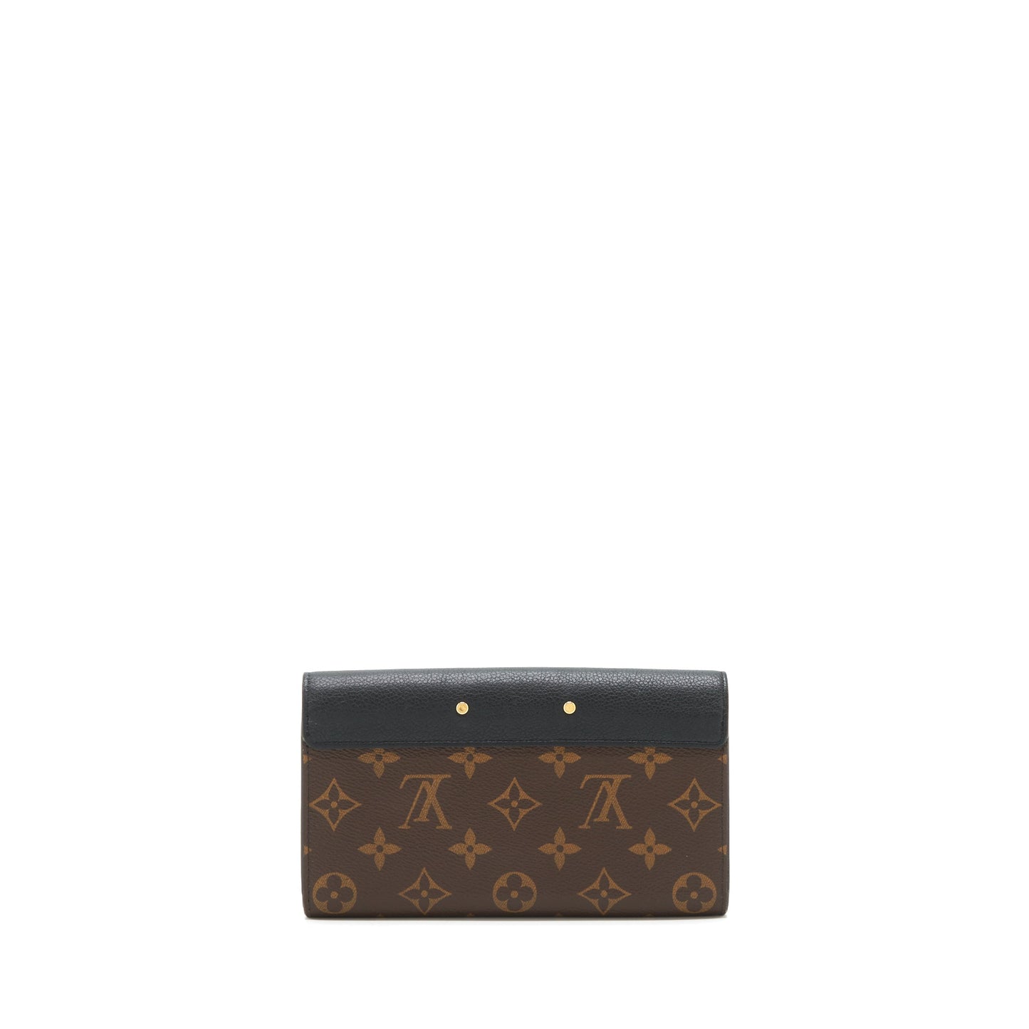 Louis Vuitton Long Wallet Black/Monogram Canvas