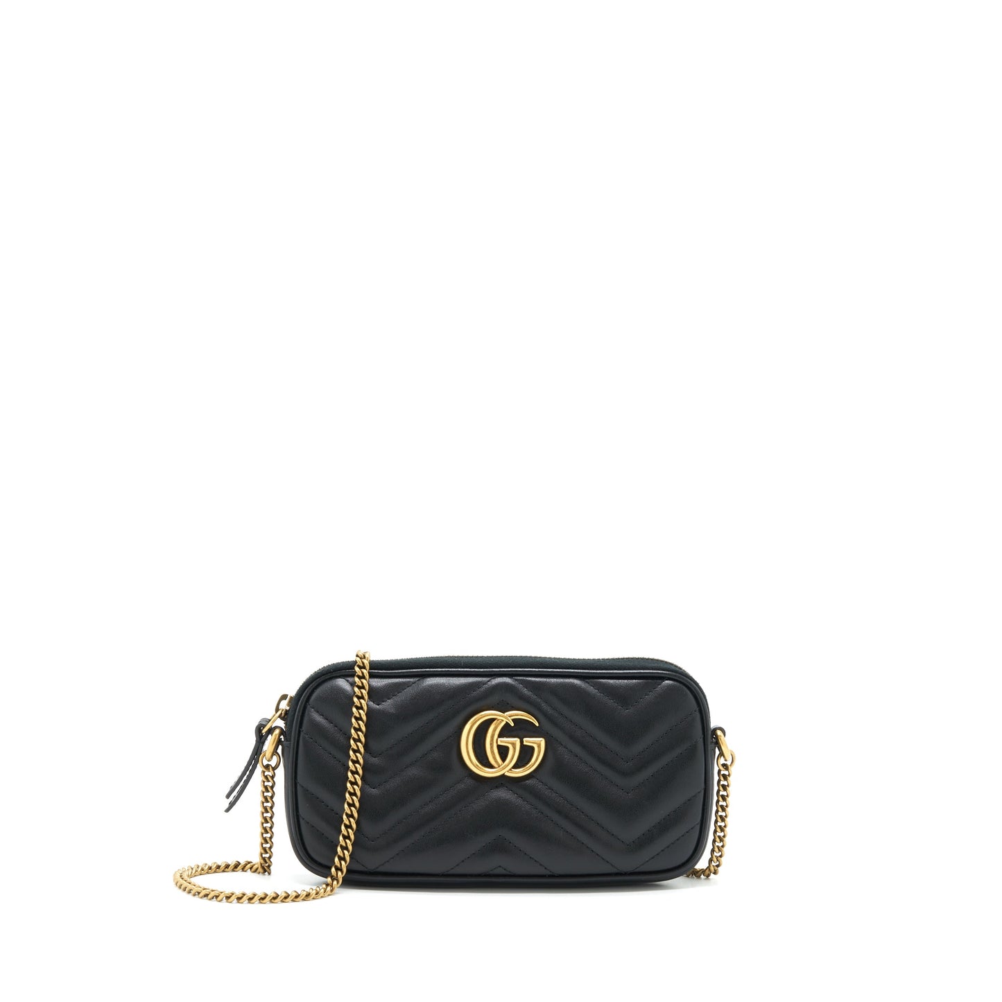 Gucci Marmont Small Pouch With Chains Black