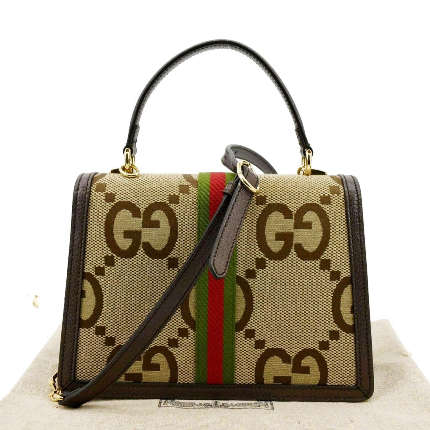 GUCCI Ophidia Small GG Canvas Tote Shoulder Bag Beige 651055