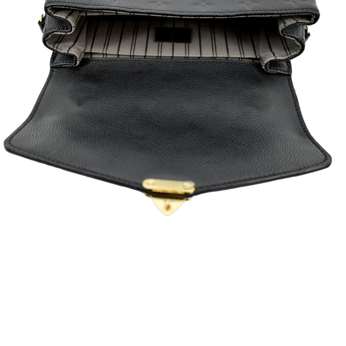 LOUIS VUITTON Metis Pochette Empreinte Leather Crossbody Bag Black