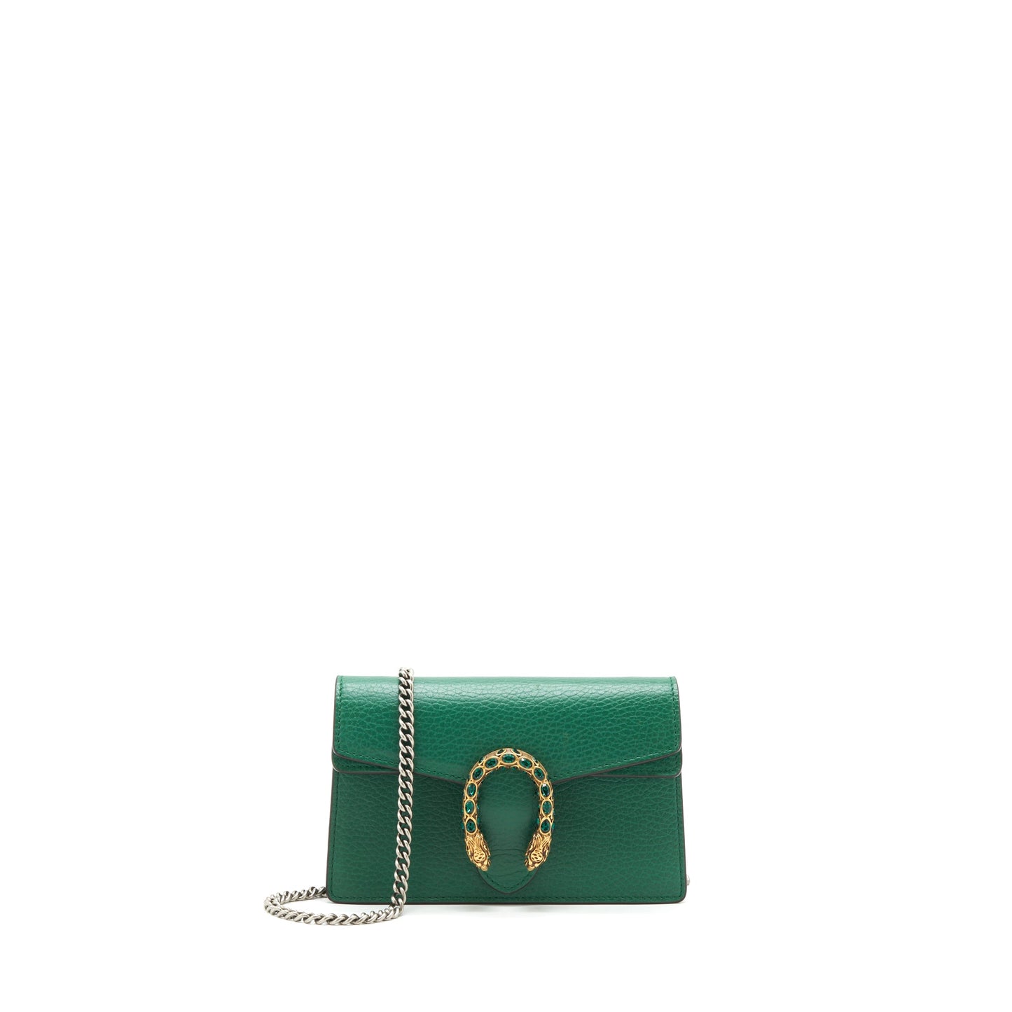 Gucci Dionysus Super Mini Purse Green Ruthenium Gold/Sliver Hardware