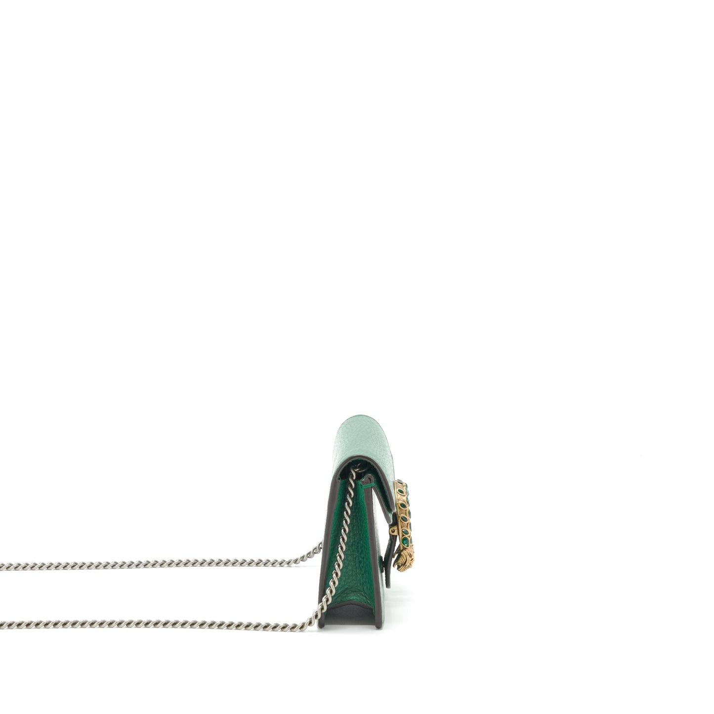 Gucci Dionysus Super Mini Purse Green Ruthenium Gold/Sliver Hardware