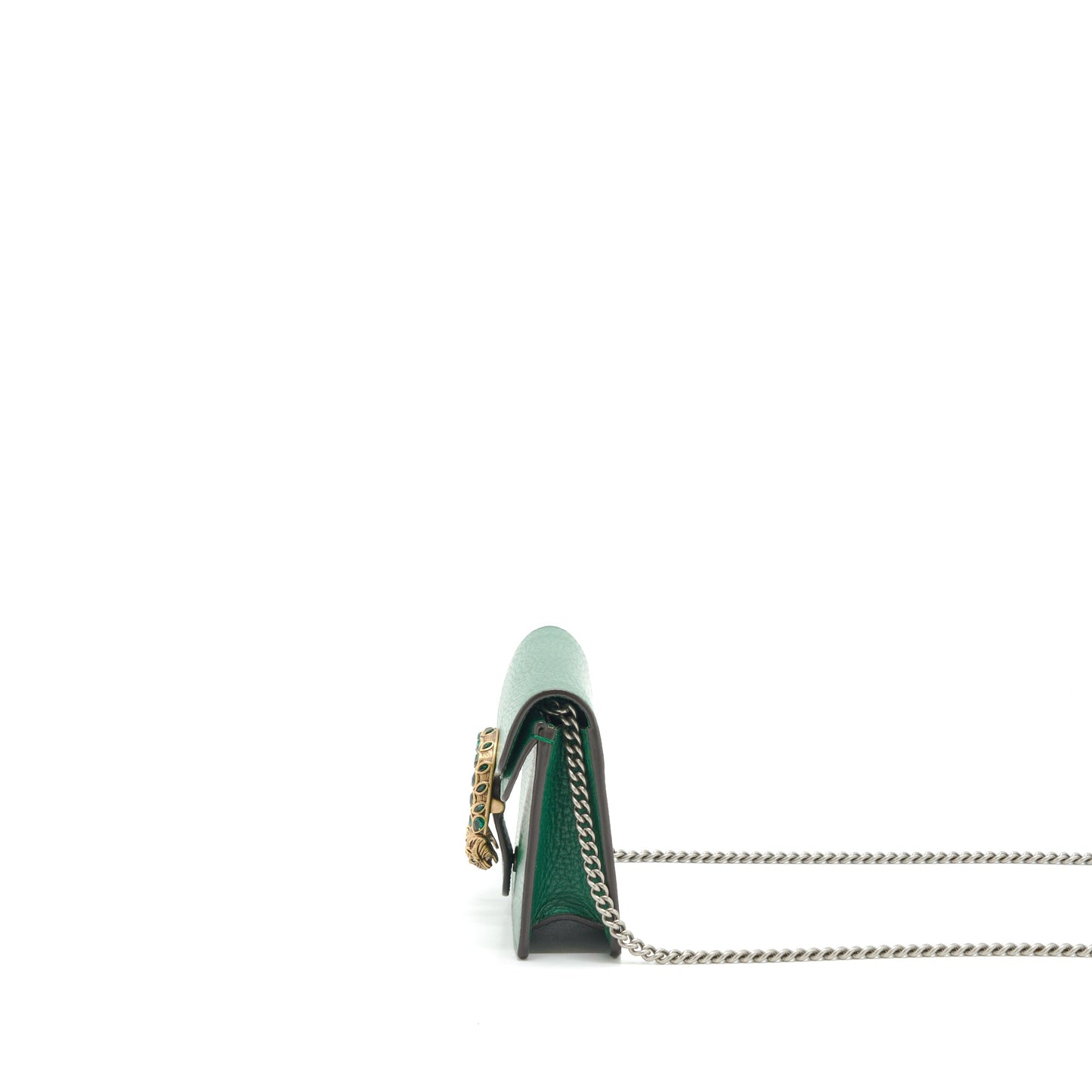 Gucci Dionysus Super Mini Purse Green Ruthenium Gold/Sliver Hardware