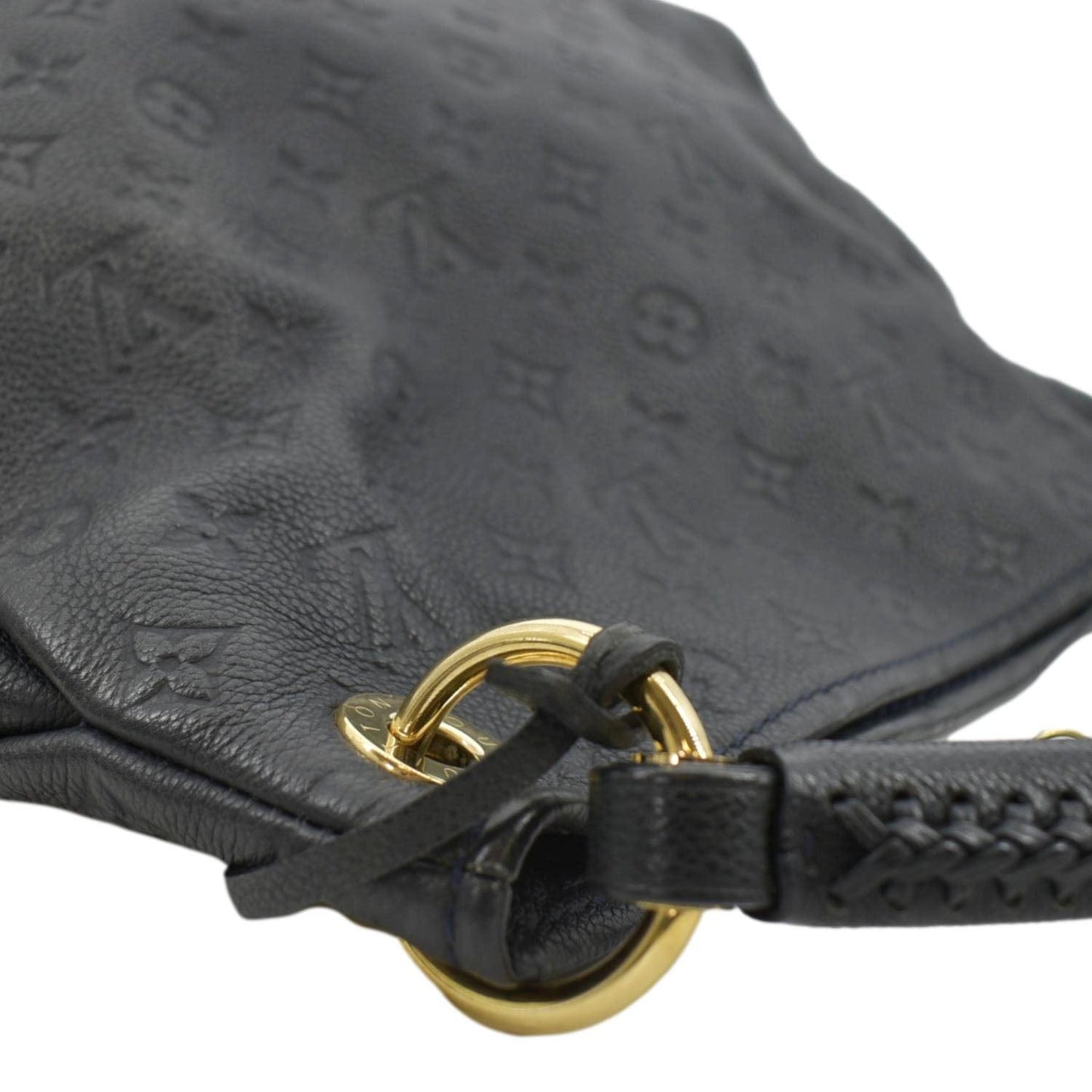 LOUIS VUITTON Artsy MM Empreinte Leather Hobo Bag Black