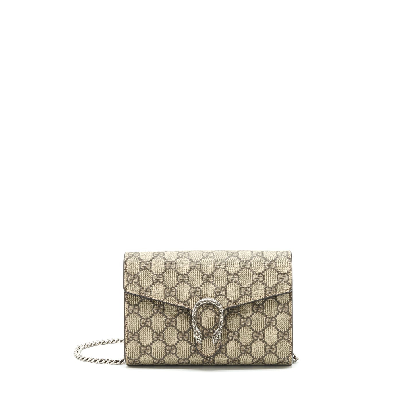Gucci Dionysus Chain Wallet Beige Supreme Canvas And Leather