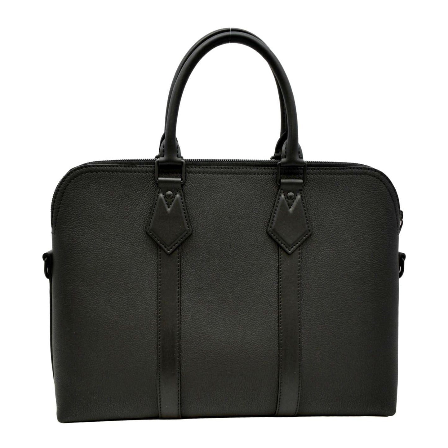LOUIS VUITTON Takeoff Aerogram Grained Calf Leather Briefcase Black