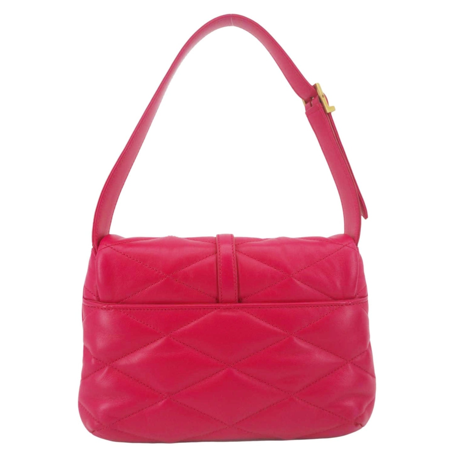 YVES SAINT LAURENT LE 57 Quilted Leather Hobo Bag Pink