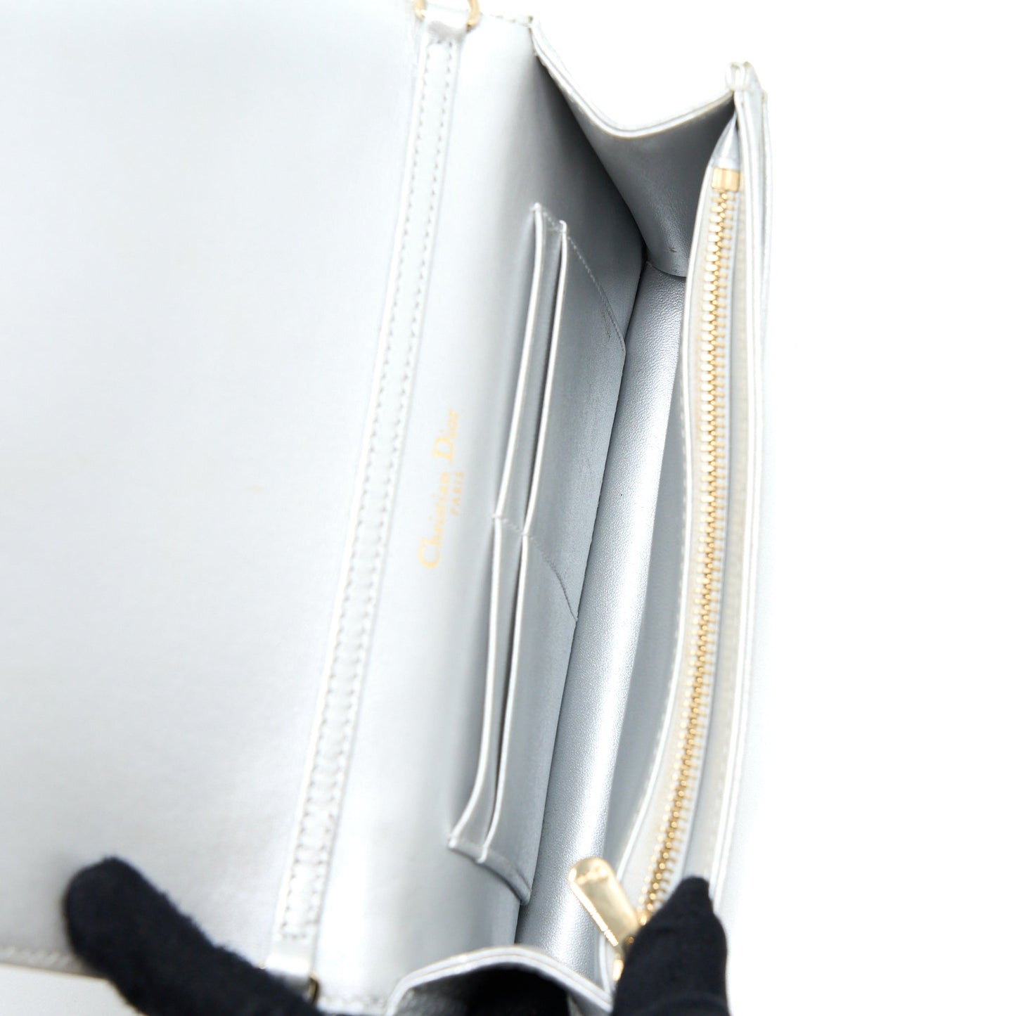 Dior Diorama Wallet on Chain Calfskin Silver