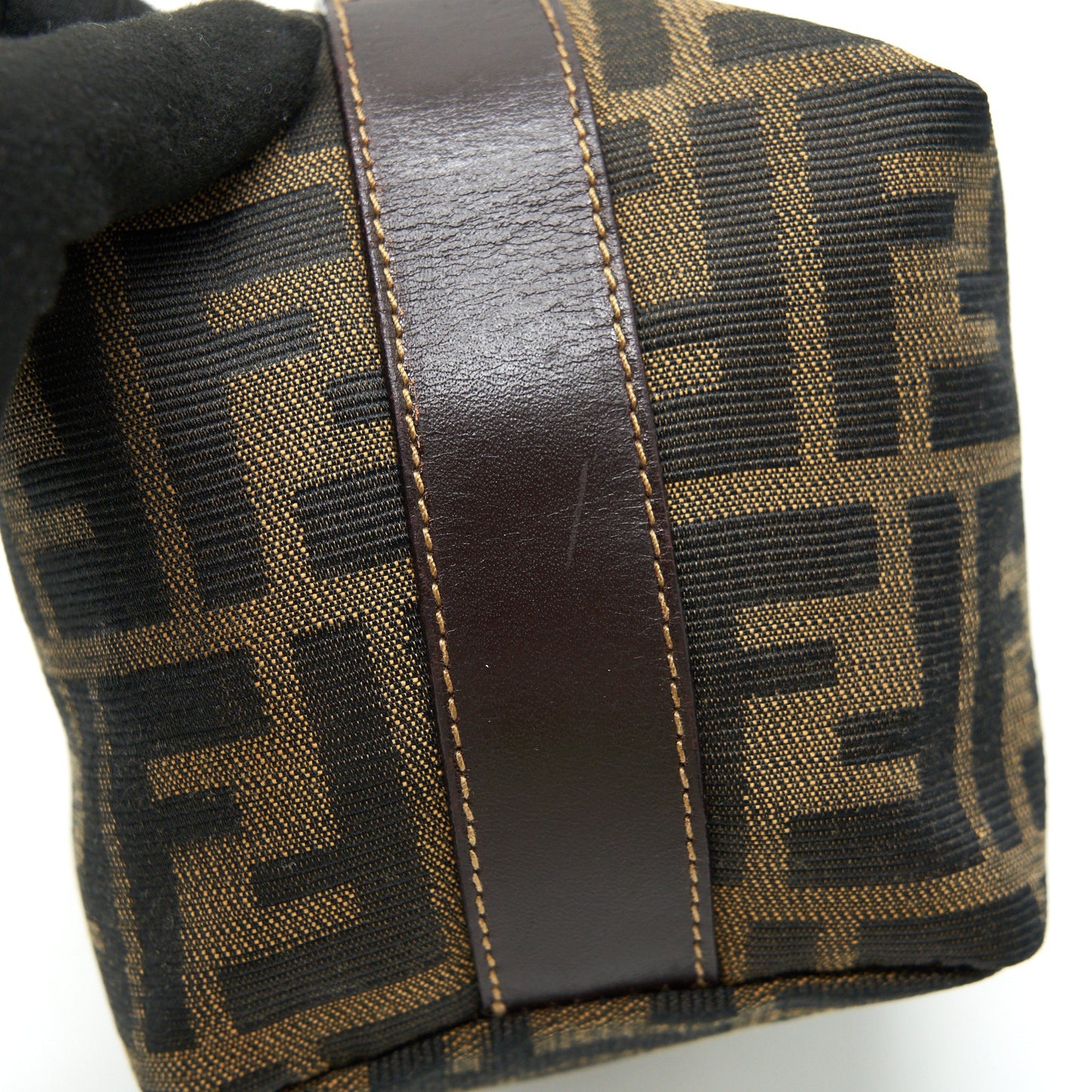 FENDI VINTAGE MINI COSMETIC BAG FF ZUCCA CANVAS
