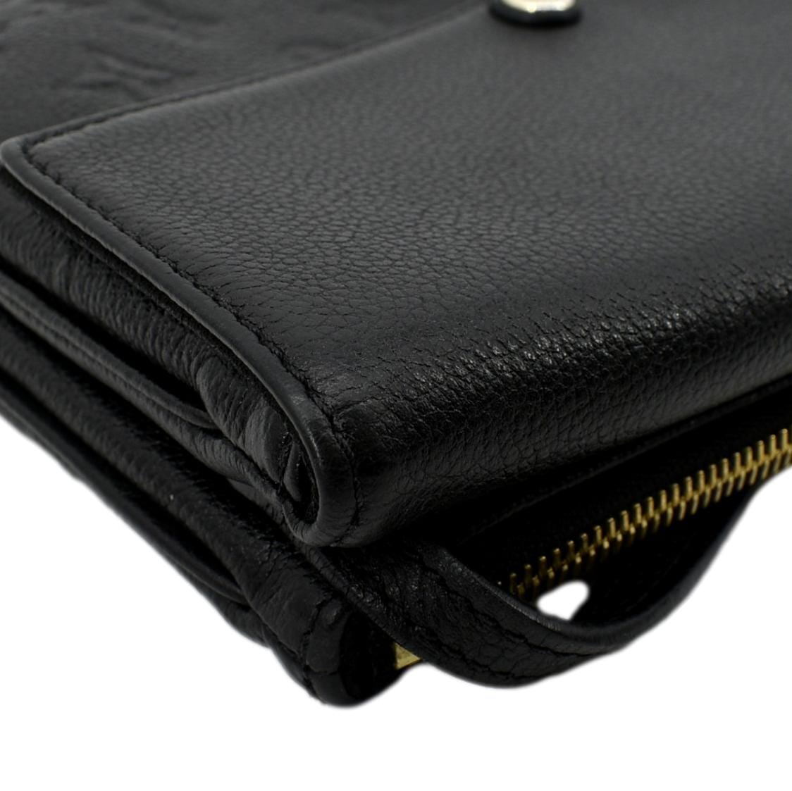 LOUIS VUITTON Twice Pochette Monogram Empreinte Crossbody Bag Black
