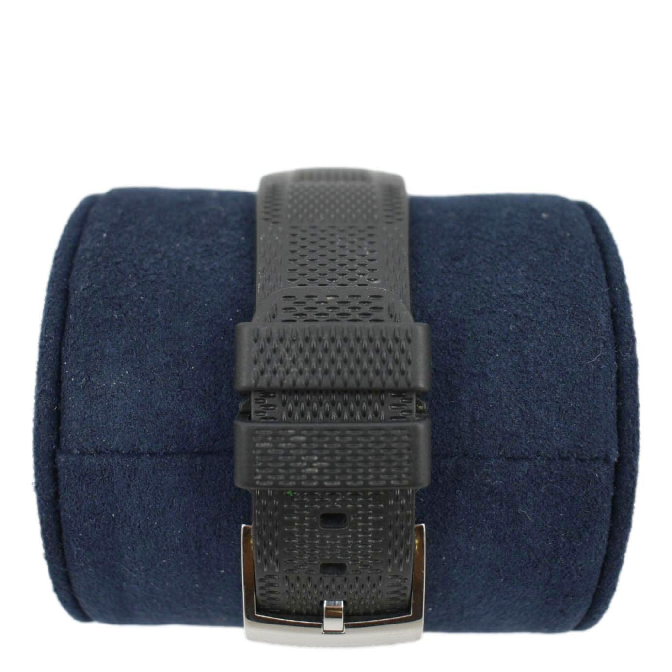 LOUIS VUITTON Icon Tambour Damier Graphite Rubber Strap Watch 41.5mm Black
