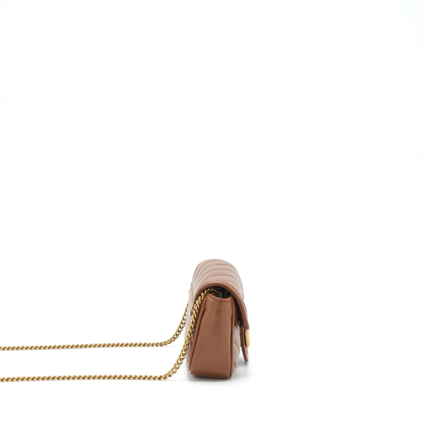 Gucci Marmont Matelasse Super Mini Purse Brown