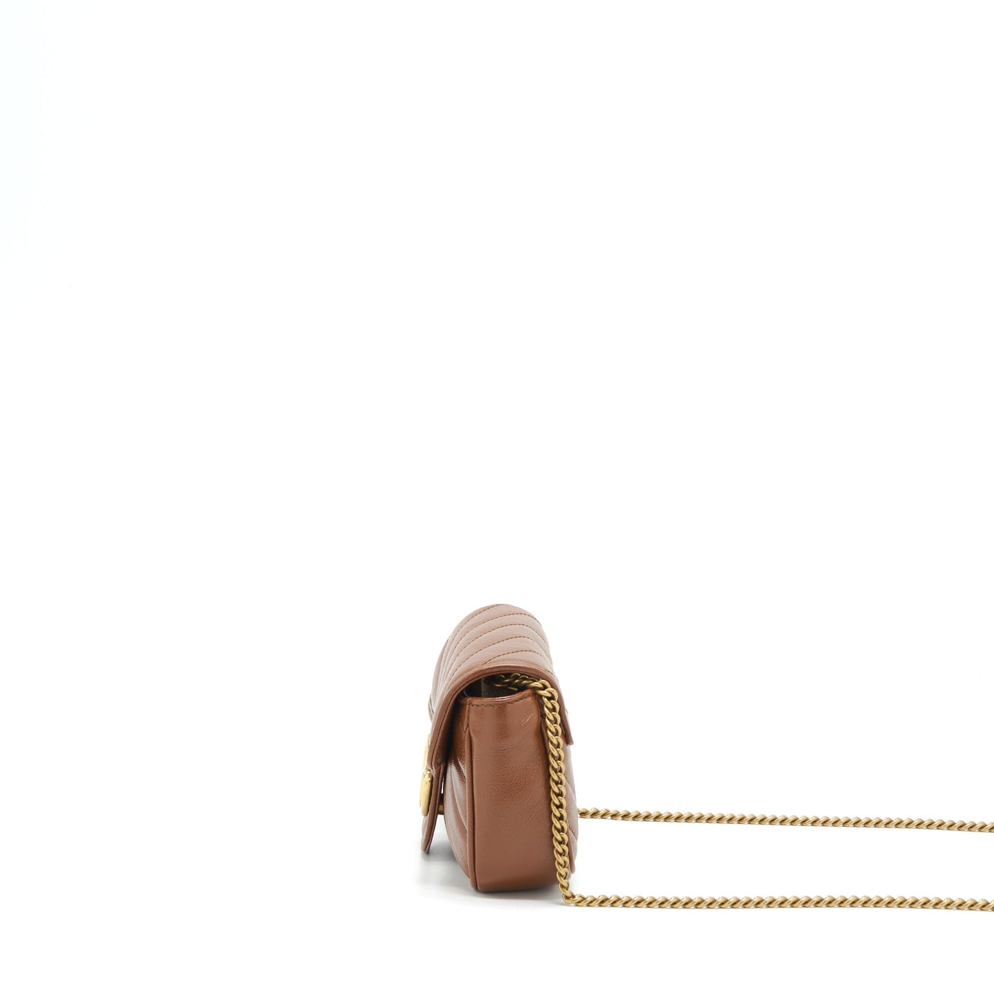 Gucci Marmont Matelasse Super Mini Purse Brown