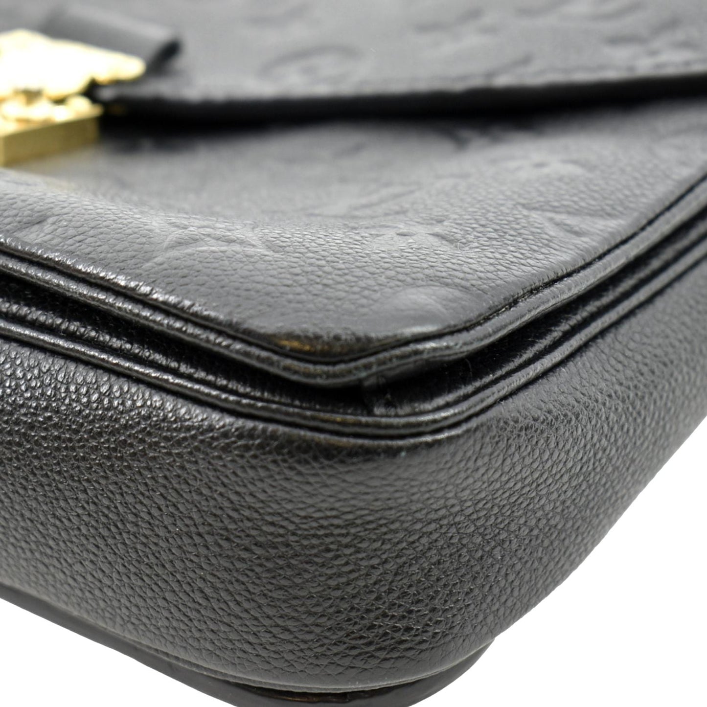 LOUIS VUITTON Metis Pochette Empreinte Leather Crossbody Bag Black