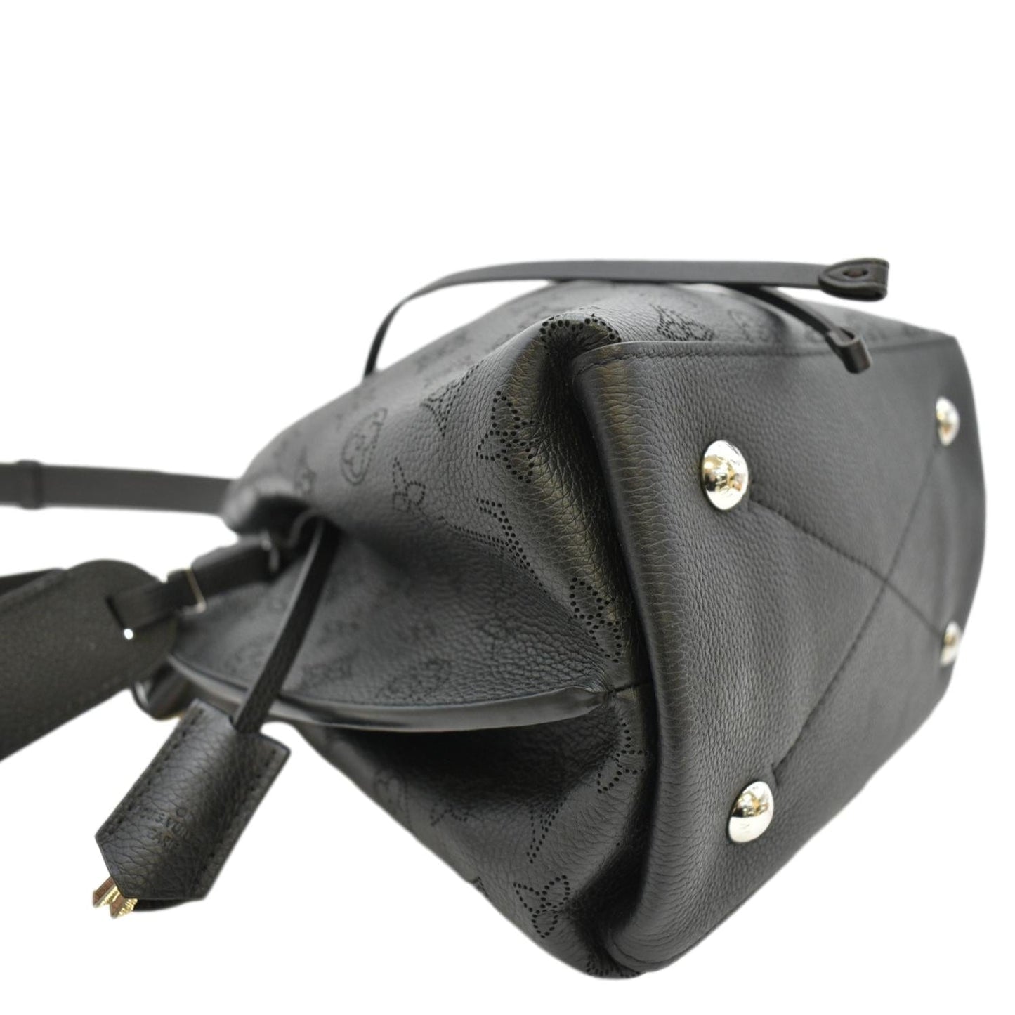 LOUIS VUITTON Muria Mahina Perforated Leather Shoulder Bag Black