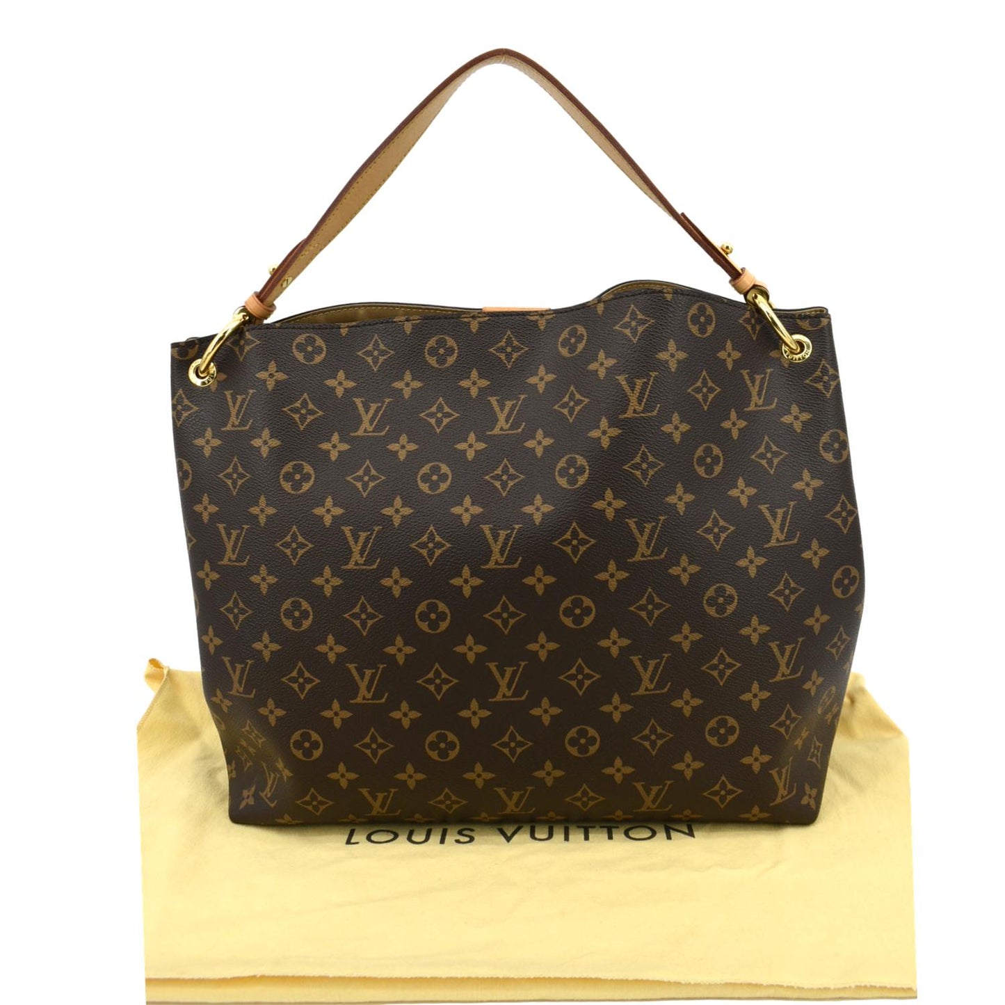 LOUIS VUITTON Graceful MM Monogram Canvas Shoulder Bag Brown