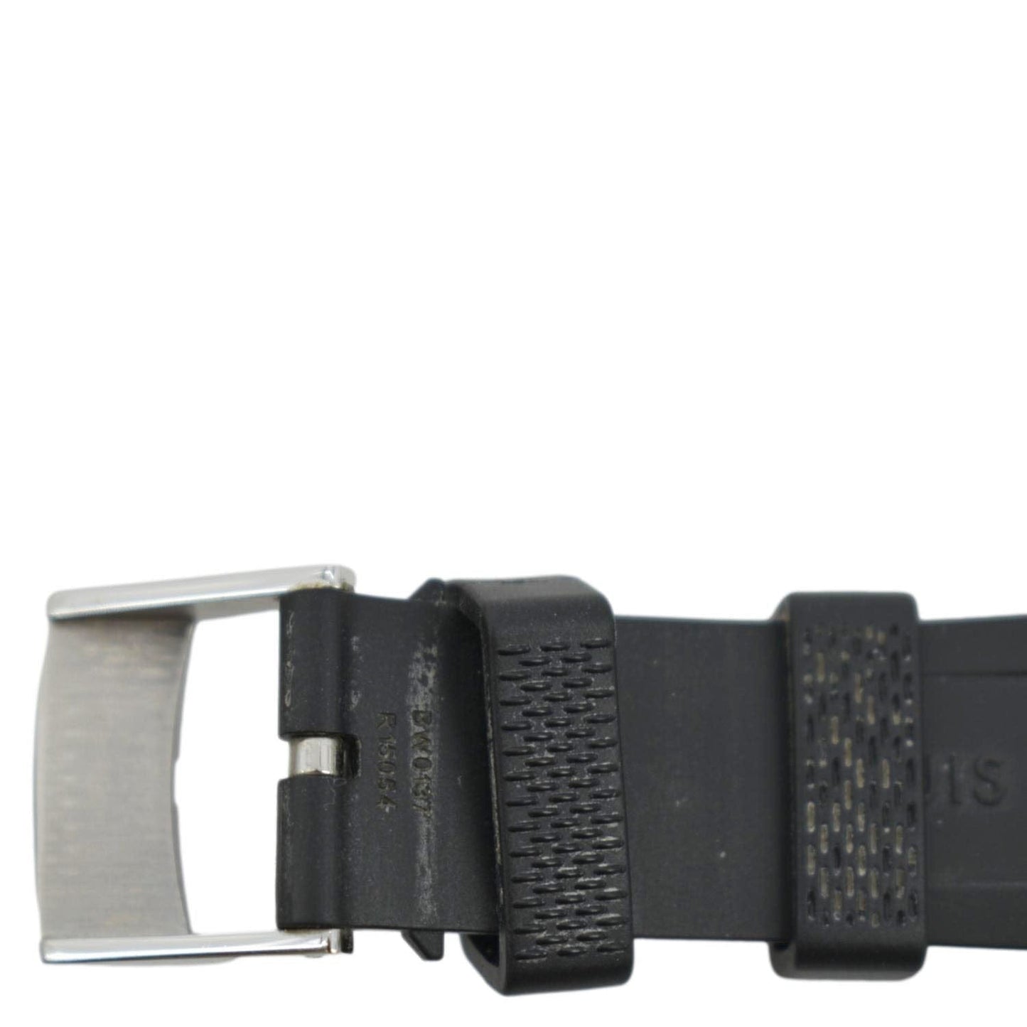 LOUIS VUITTON Icon Tambour Damier Graphite Rubber Strap Watch 41.5mm Black