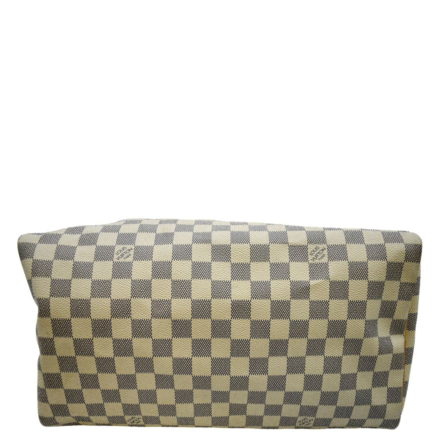 LOUIS VUITTON Speedy 35 Damier Azur Satchel Bag White