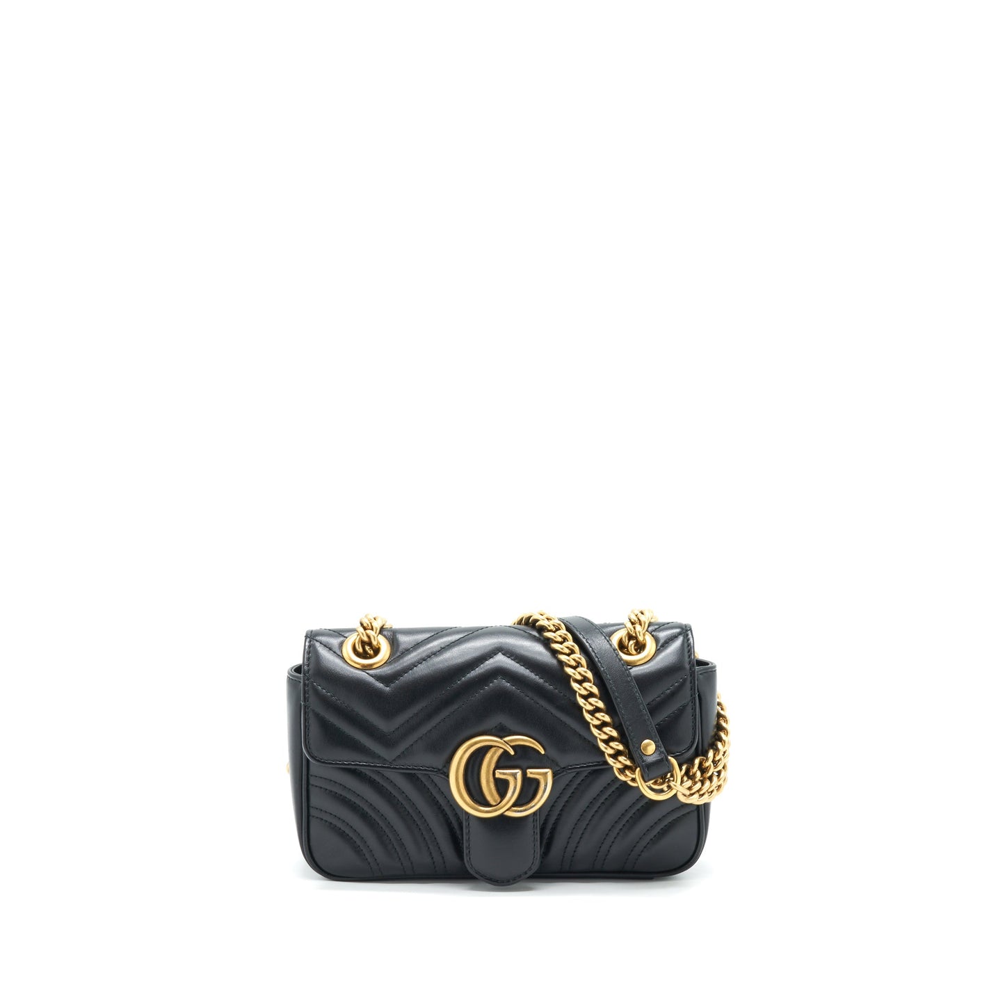 Gucci Marmont Mini Matelasse Mini Purse Black