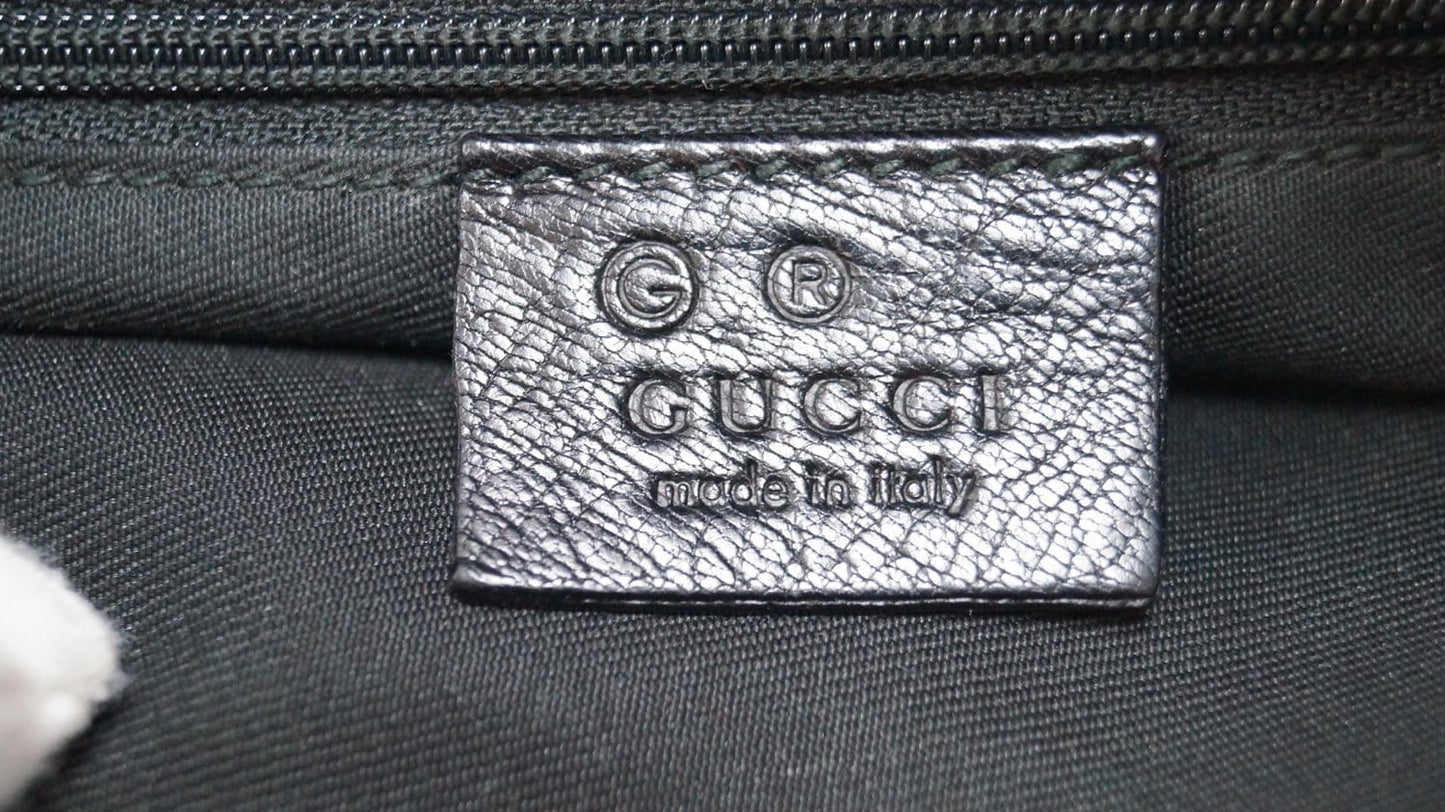 GUCCI GG Guccissima Leather Black Shoulder Bag 248272