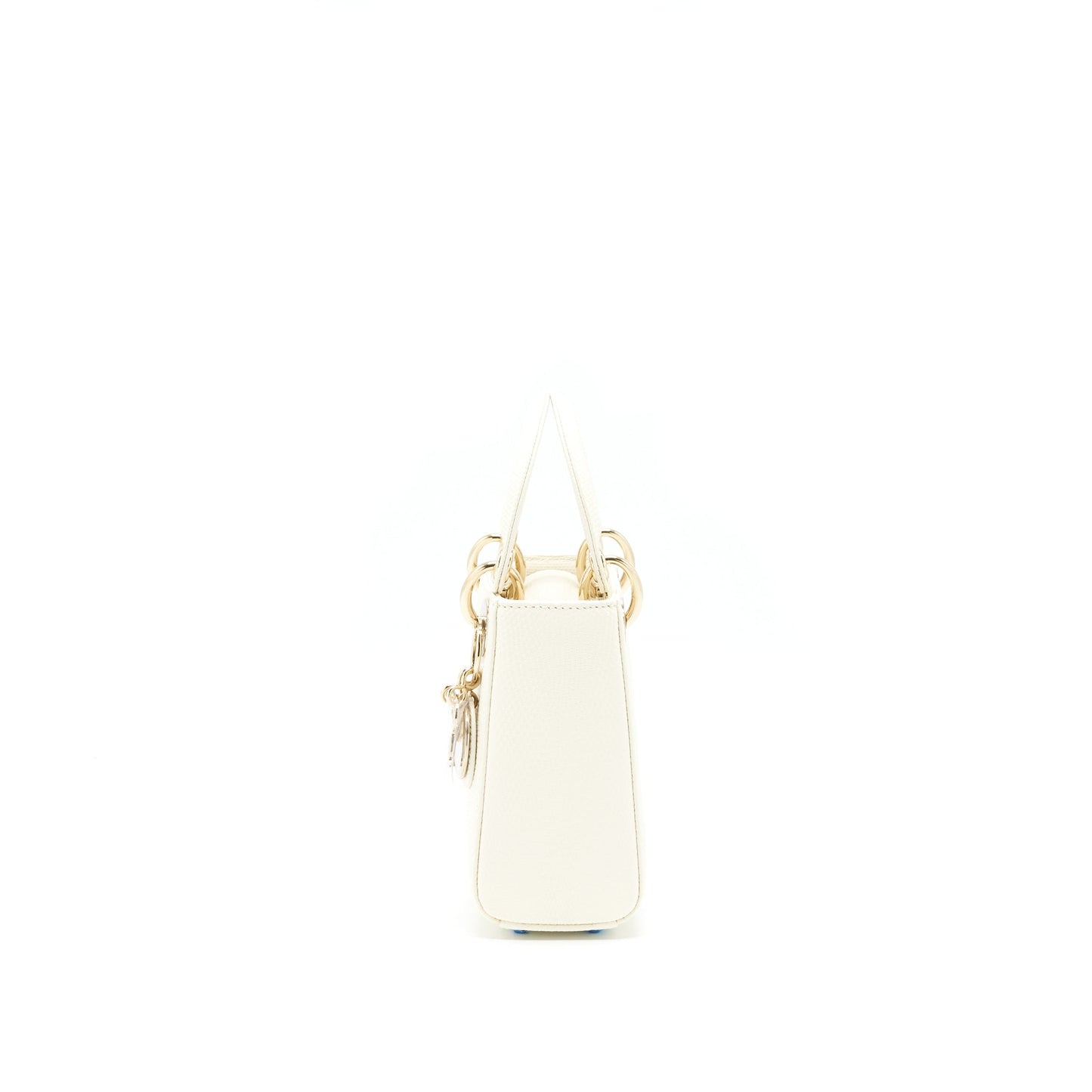 Dior Lizard Mini Lady Dior White
