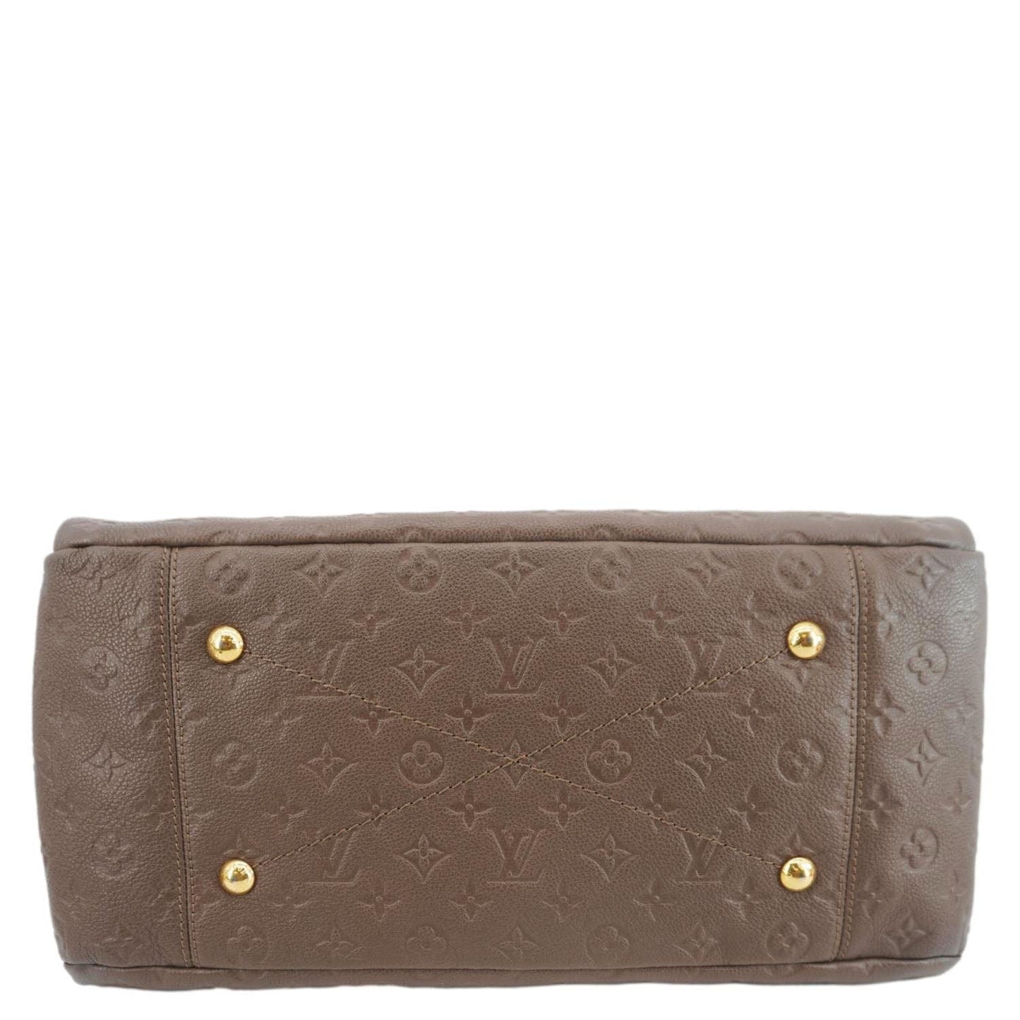 LOUIS VUITTON Artsy MM Monogram Empreinte Leather Hobo Bag Brown